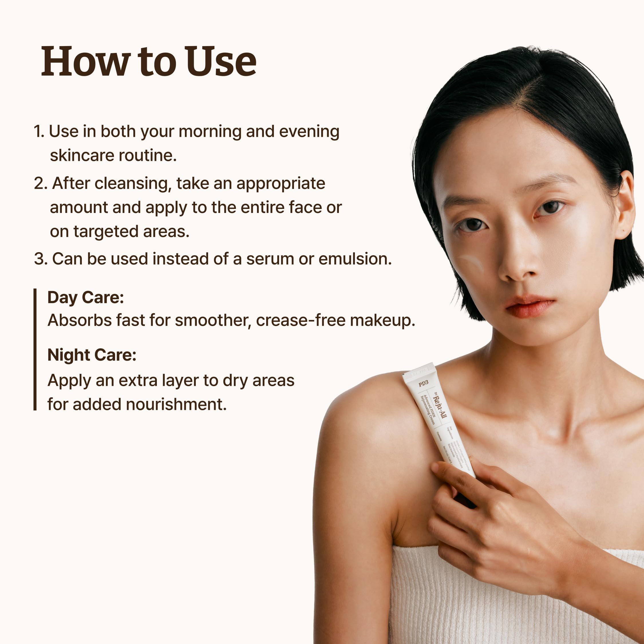 Dr.Reju-All Advanced PDRN Rejuvenating Cream – 99% Pure Salmon DNA Gel Type Face Moisturizer – Optimal 1200ppm for Glass Skin & Plumping – Korean Pharmacy Anti-Aging Skin Care Face Cream – 20ml