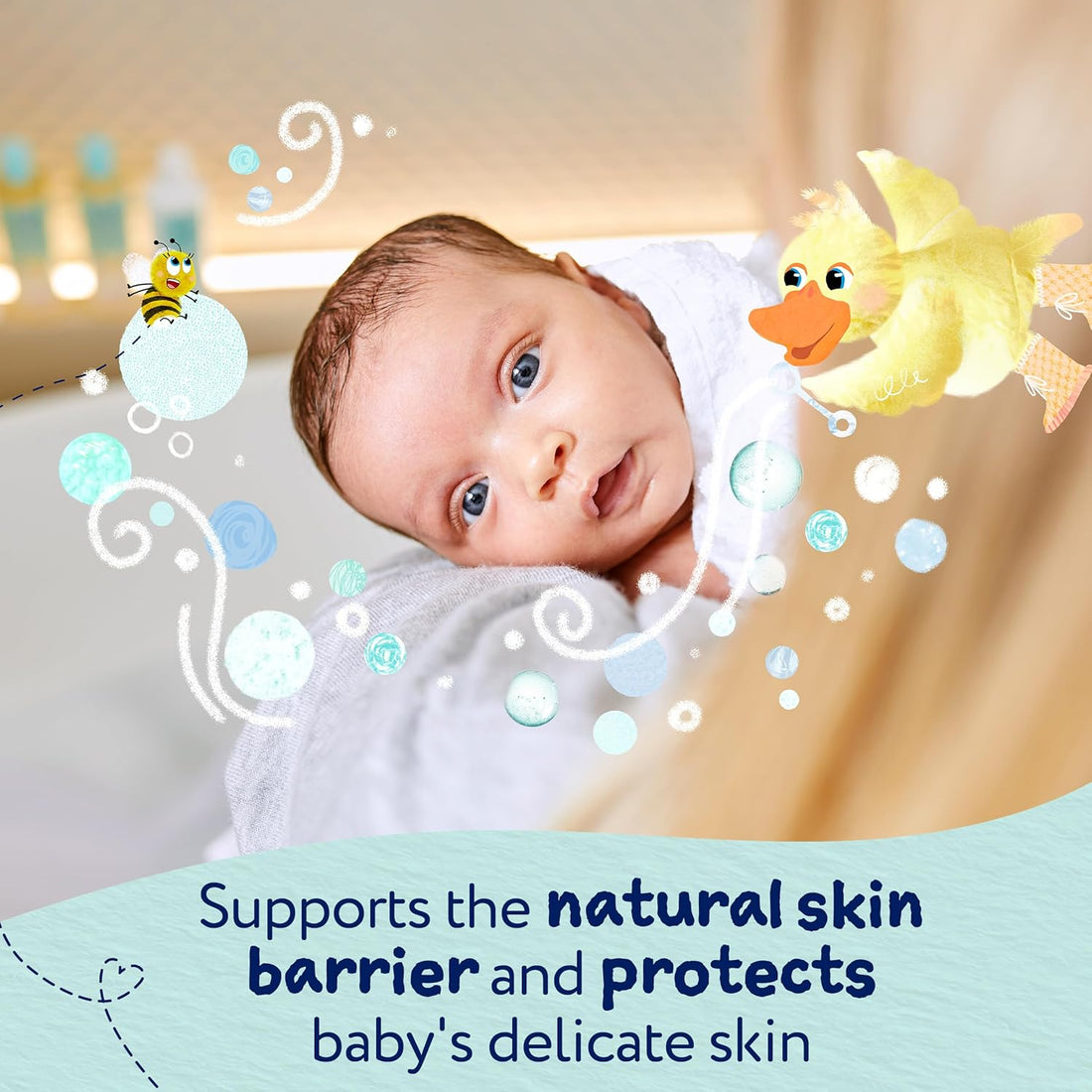 Childs Farm Baby Regime Bundle | Bubble Bath (250ml), Shampoo & Body Wash (250ml) and Body Moisturiser (200ml) | Baby Soft Scent | Suitable for Newborns with Sensitive, Dry, Itchy Skin