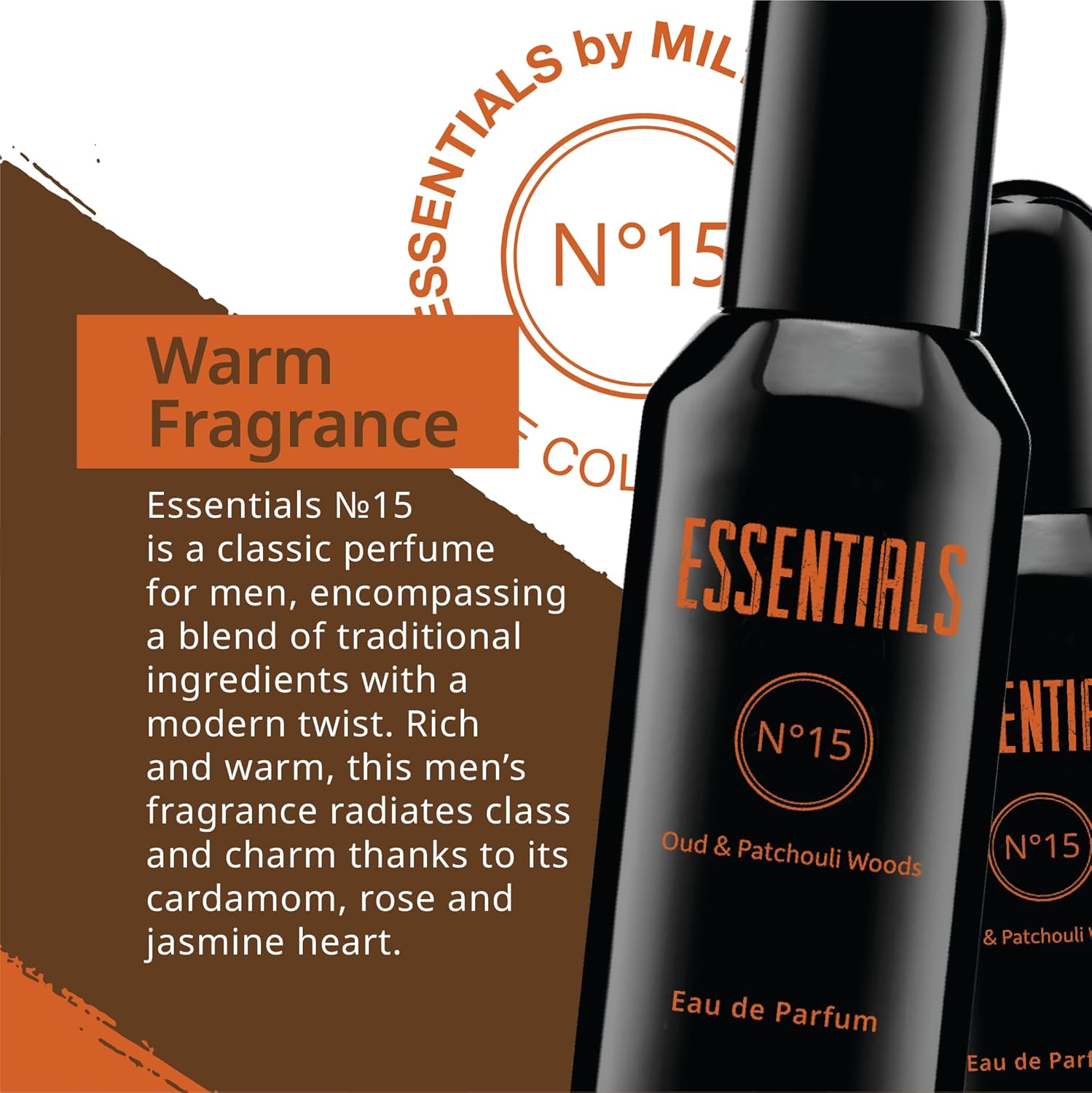 MILTON-LLOYD ESSENTIALS No 15 Perfume for Men. 50ml Eau de Parfum Men, Luxury Fragrance - Mens Aftershave, Long Lasting Fragrance by Milton-Lloyd