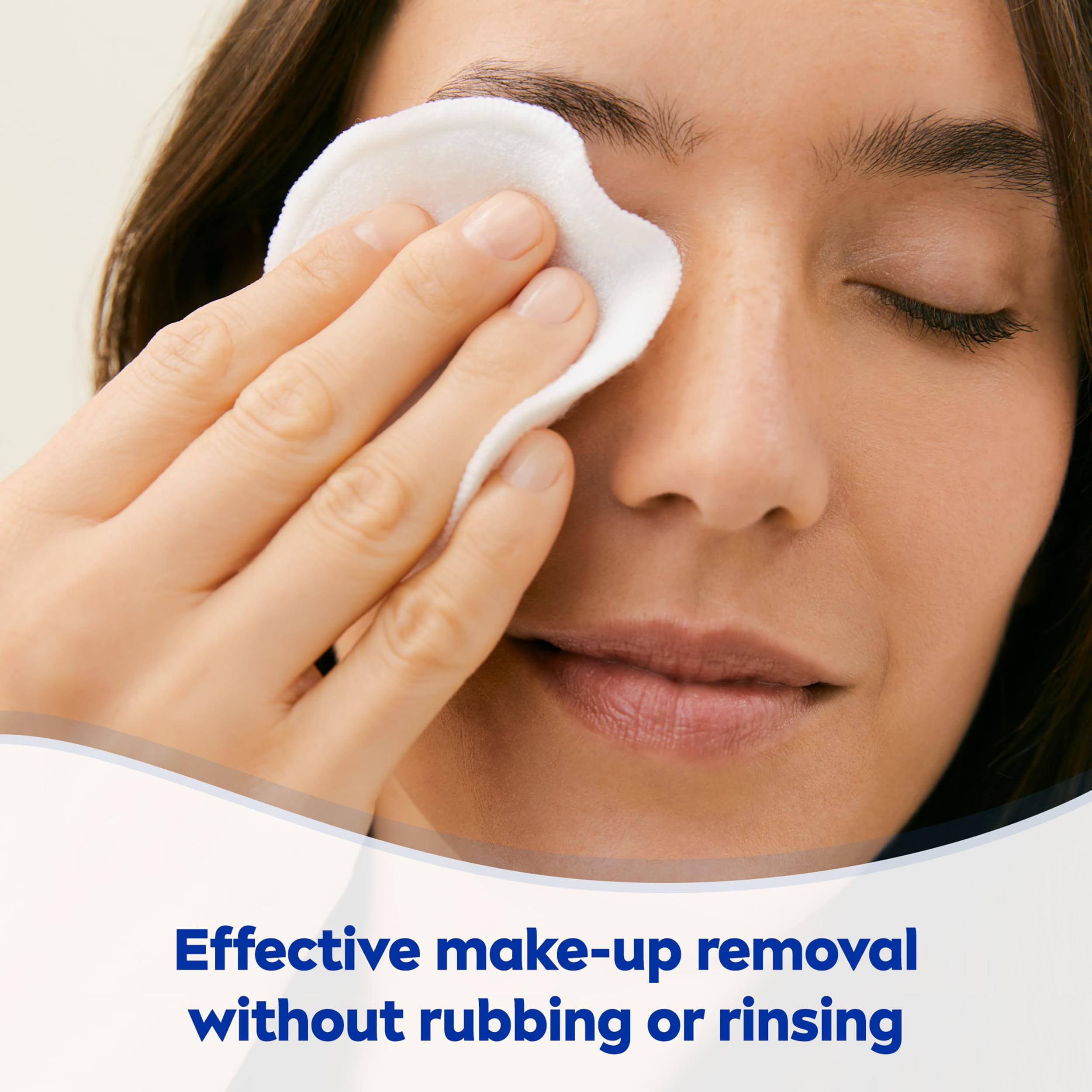 NIVEA Double Effect Waterproof Eye Make-Up Remover (125ml), Daily Use Face Cleanser for Make-Up and Mascara with Cornflower Extract and Biotin Halalzen