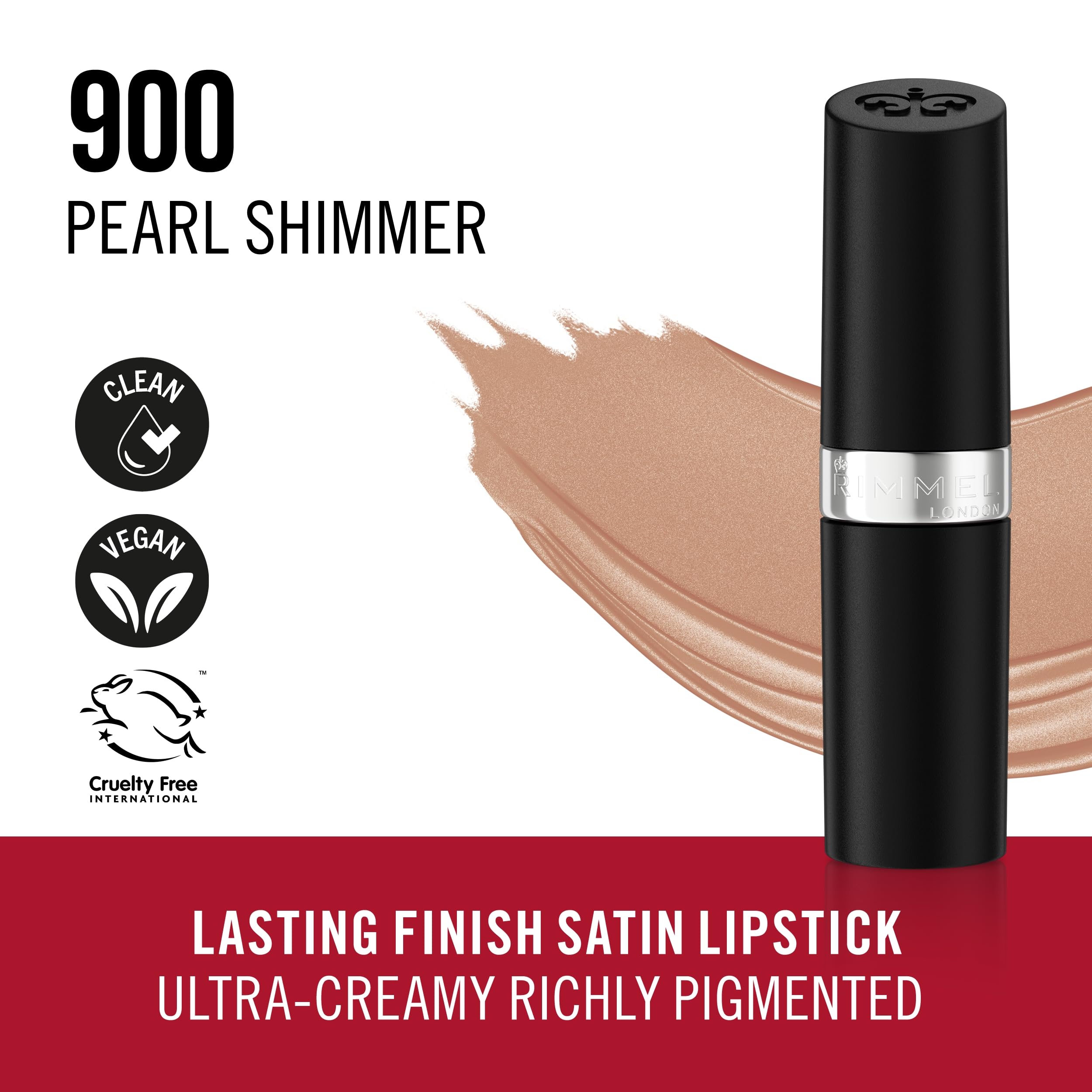 Rimmel Lasting Finish Lipstick 206 Pink-Key-Promise, Creamy Satin Finish, Long Lasting 8 HR Wear, Comfortable Formula, Rich Pigment Halalzen