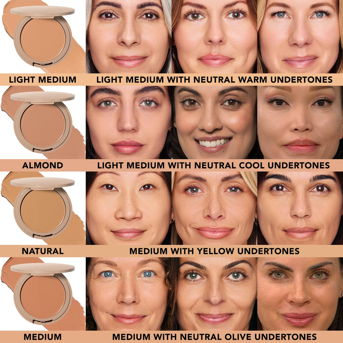 No Makeup Makeup Foundation, Weightless Cream-Balm Formula Conceals, Corrects and Camouflages with Skin-Tone Adaptive Flexshade Technology, Buildable, Long-Lasting, Cruelty-Free, Vegan, Golden Tan