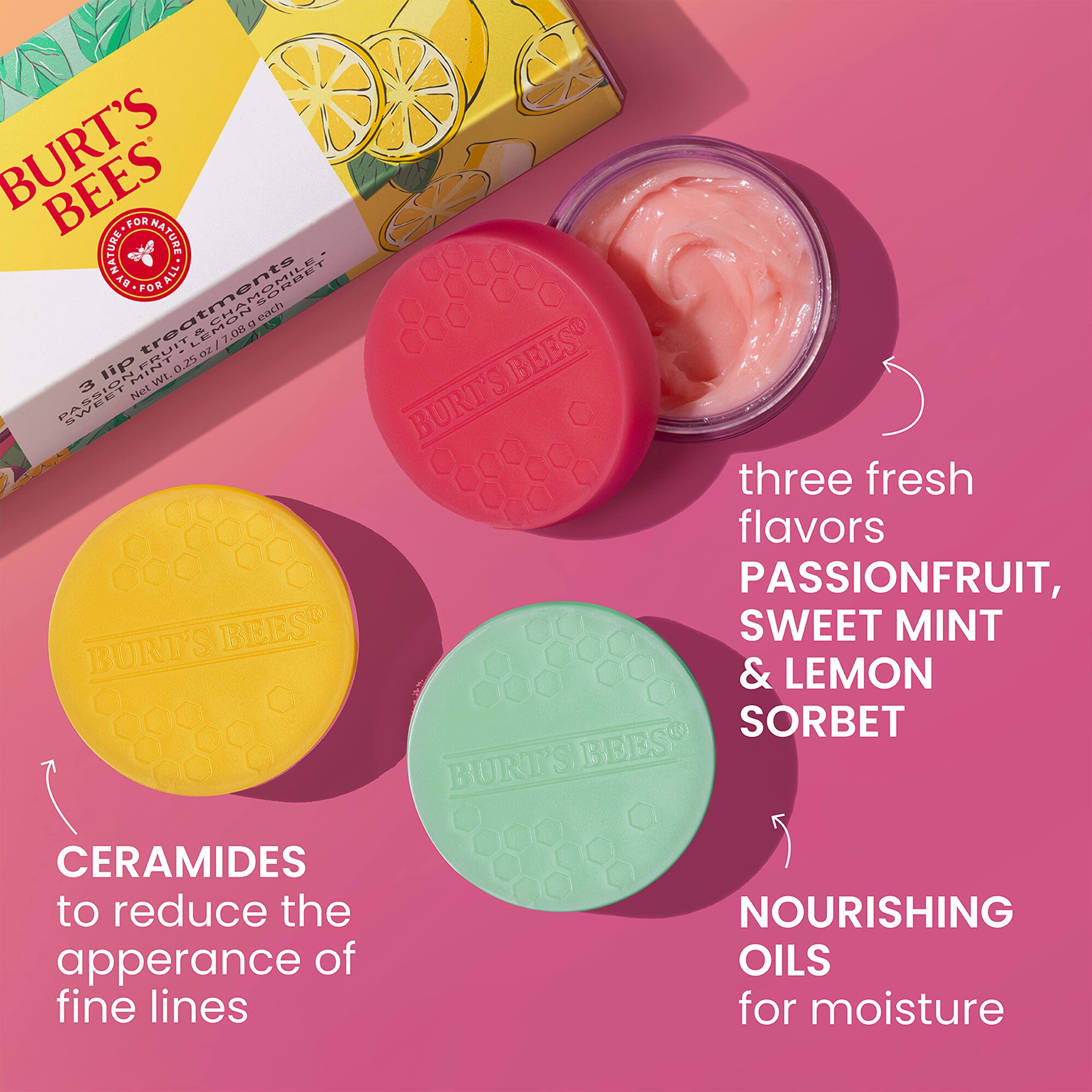 Burt's Bees Overnight Lip Sleeping Mask, 0.25 oz - Moisturizing, Hydrating, Exfoliating, Reduces Fine Lines, Ceramide Infused, Passionfruit Scent Halalzen