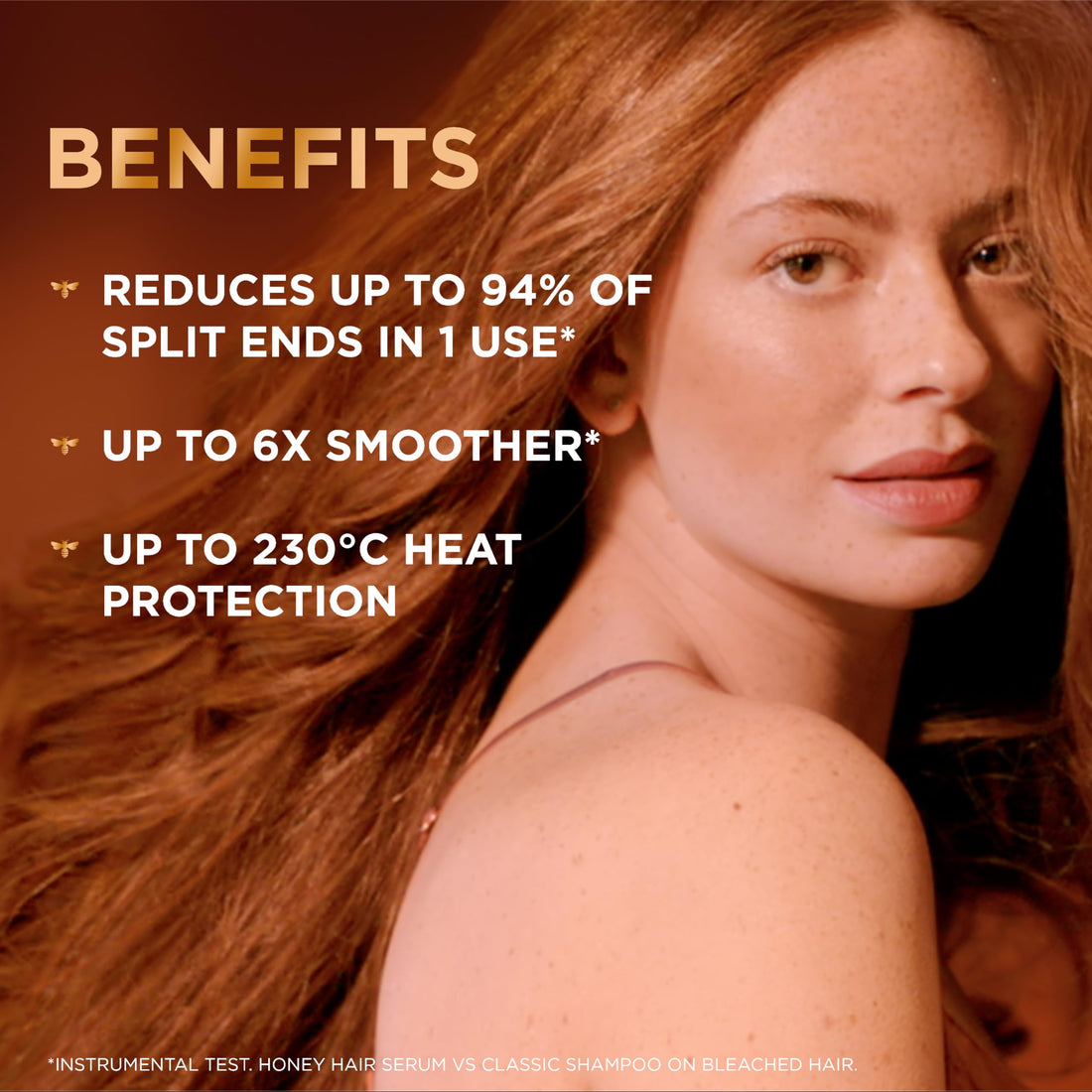 Garnier Ultimate Blends Hair Honey Repairing Serum for Damaged Hair, Non-Sticky, Non-Greasy - Up to 6X Smoother & Reduces Up To 94% of Split Ends in 1 Use - 115 ML