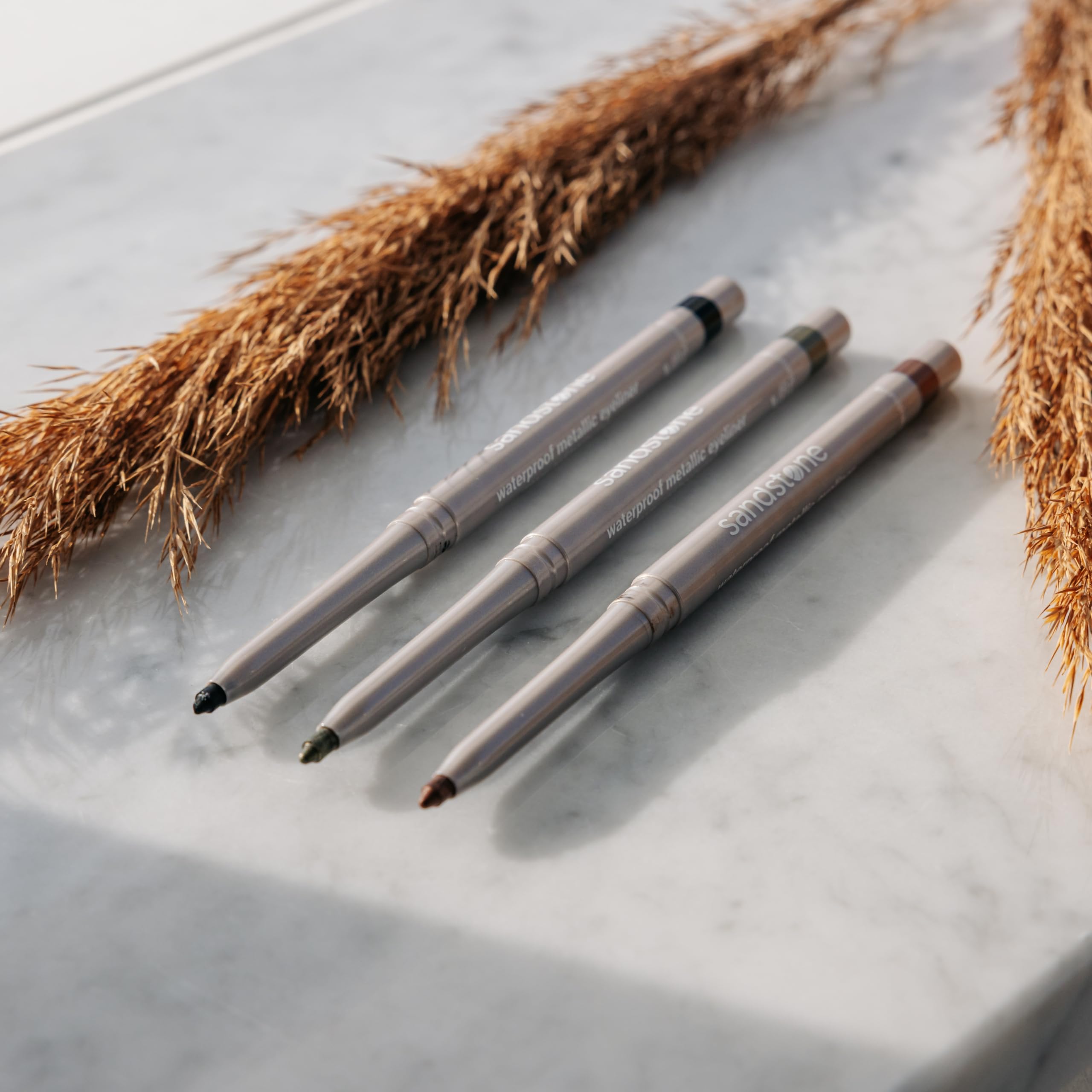 Sandstone Scandinavia Waterproof Eyeliner Pencil - Long-Lasting Gel Eye Liner for Sensitive Eyes - Hypoallergenic & Smudge-Proof - Fragrance-Free, Vegan & Allergy Tested (Black) Halalzen