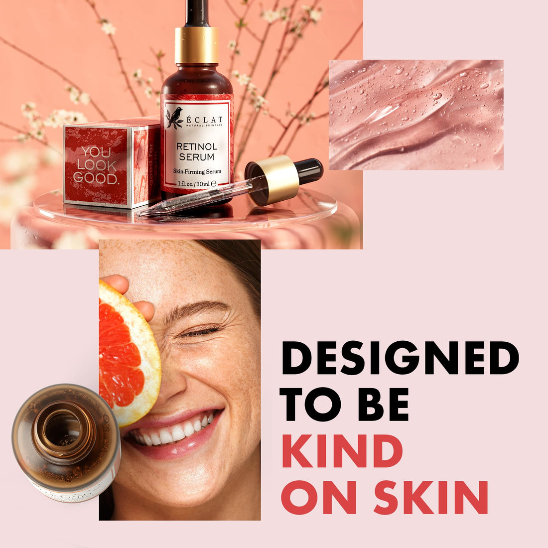 Eclat Skincare Hyaluronic Acid Serum for Face – 2.5% Hyaluronic Acid + 3% B5, Vitamin C & E - Hydrating Anti Aging & Anti Wrinkle Face Serum - Moisturizing & Plumping Formula for Smooth Skin 30 ml