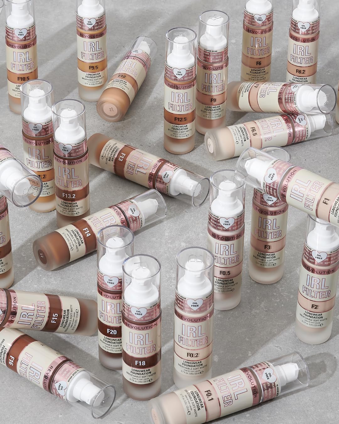 Makeup Revolution IRL Filter, Longwear Foundation, Medium to Full Coverage, Matte Finish, 16 Hour Wear, F5, Fair To Light Skin Tones, 23ml Halalzen