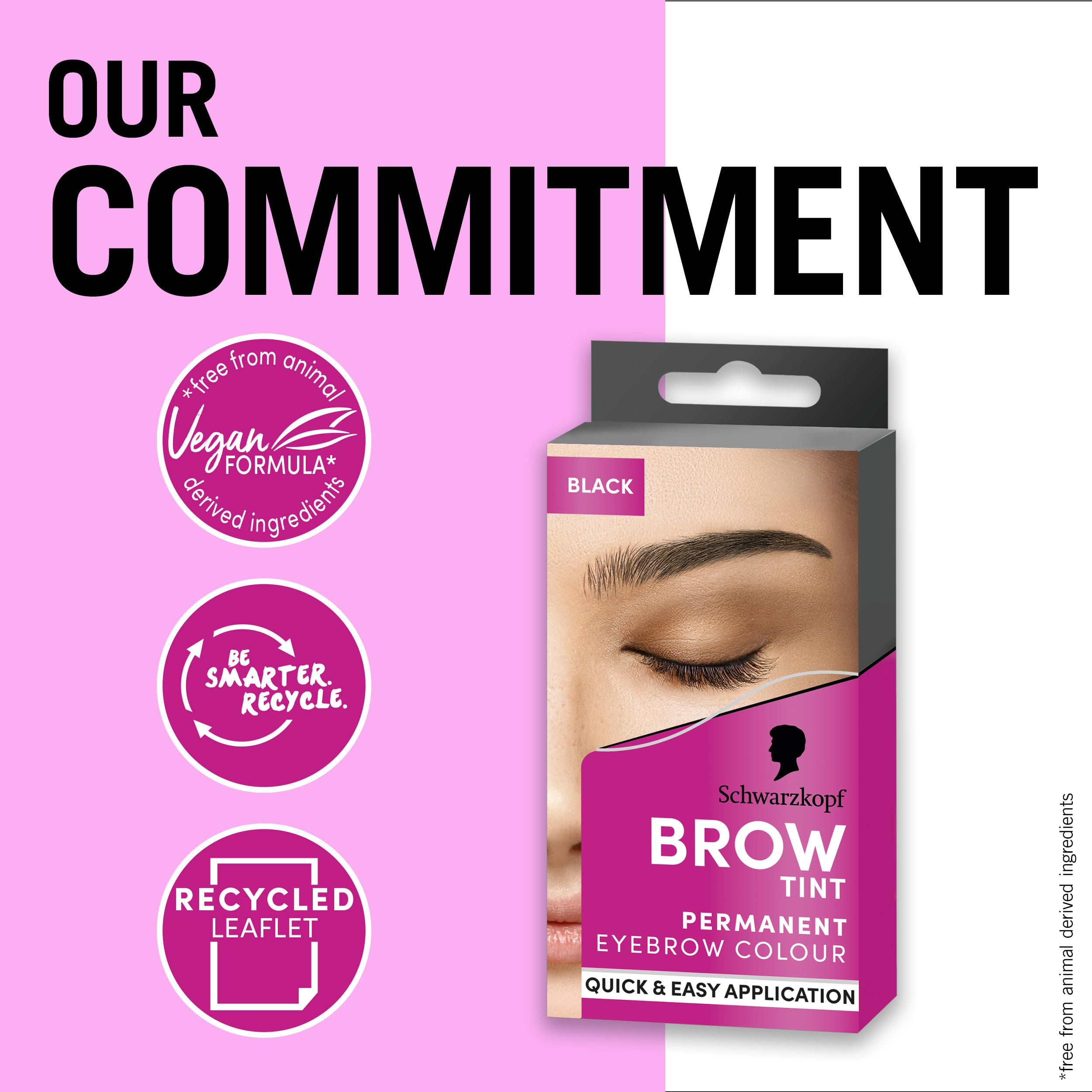 Schwarzkopf Brow Tint Dark Brown (10ml), Permanent Eyebrow Tint, Long-Lasting Intensity, Water- and Smudge-Proof, Easy Application Brow Tint for Up to 10 Applications, Vegan Formula