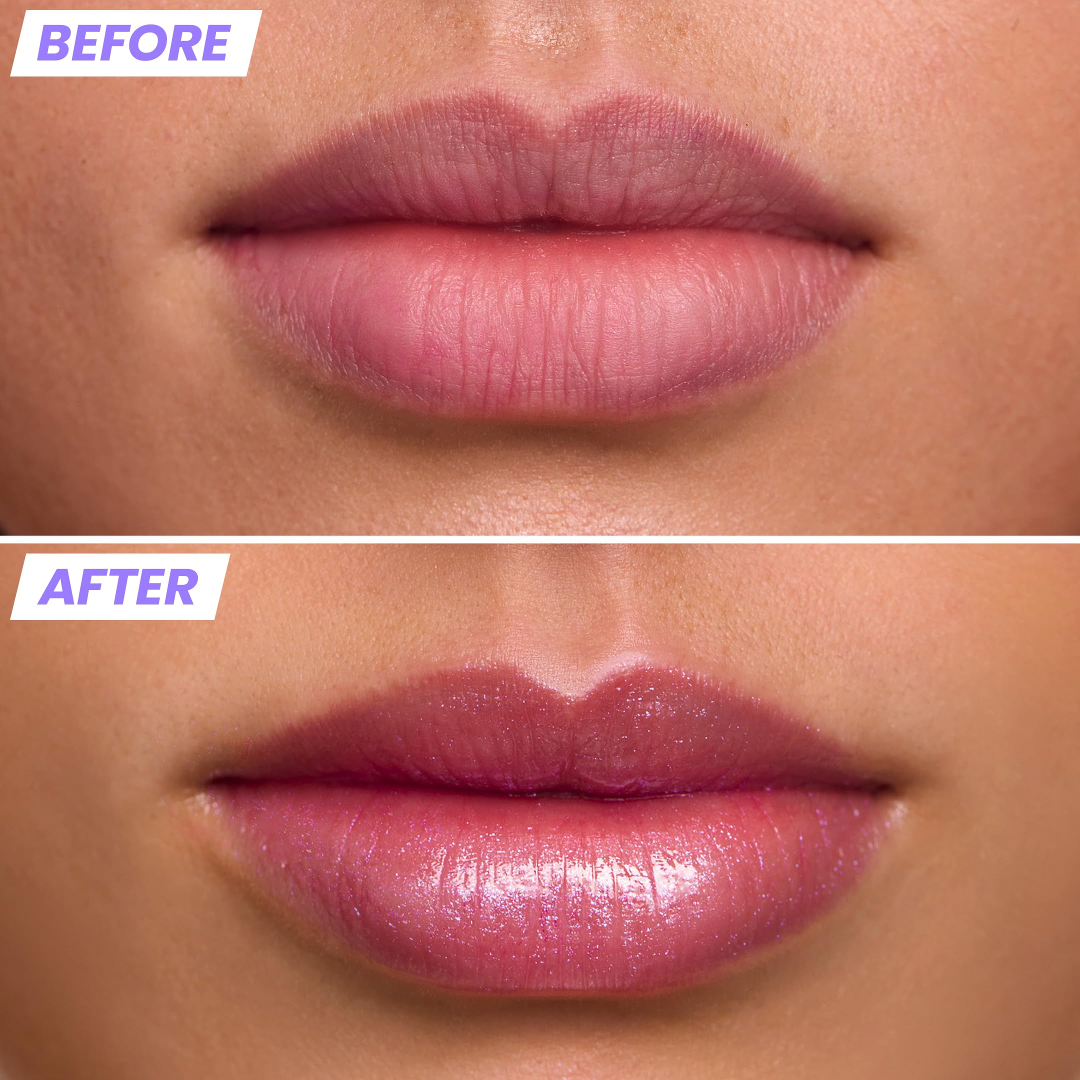 Wonderskin Wonder Blading Top Gloss - Lip Gloss, High Shine Finish, Blue Makeup For Lips (Silver Glitter)