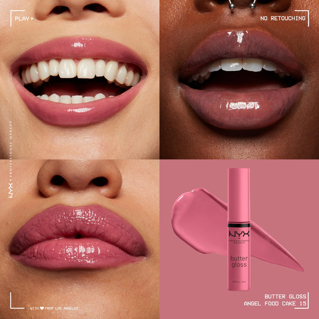 NYX PROFESSIONAL MAKEUP Butter Gloss, Non-Sticky Lip Gloss - Madeleine (Mid-Tone Nude)