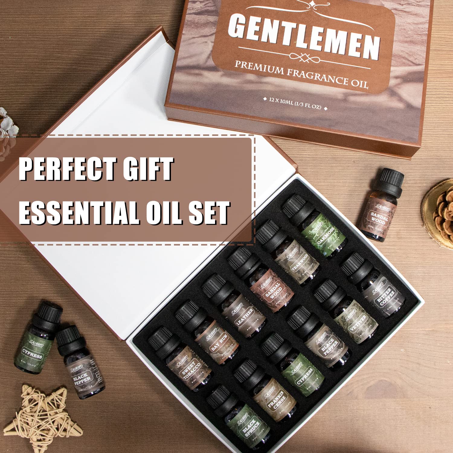 SALUBRITO Clean Essential Oils Set, Fresh Cotton, Clean Home, Fresh Linen, Soft Powder, Blossom Soap, Mint Scented Oils for for Diffuser, Candle, Soap Making