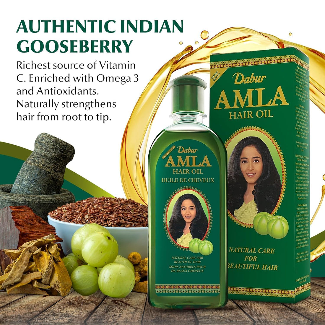 Dabur Amla Hair Oil - 200ml | For Strong, Long and Thick hair | Nourishes Scalp | Controls Hair Fall, Strengthens Hair & Promotes Hair Growth