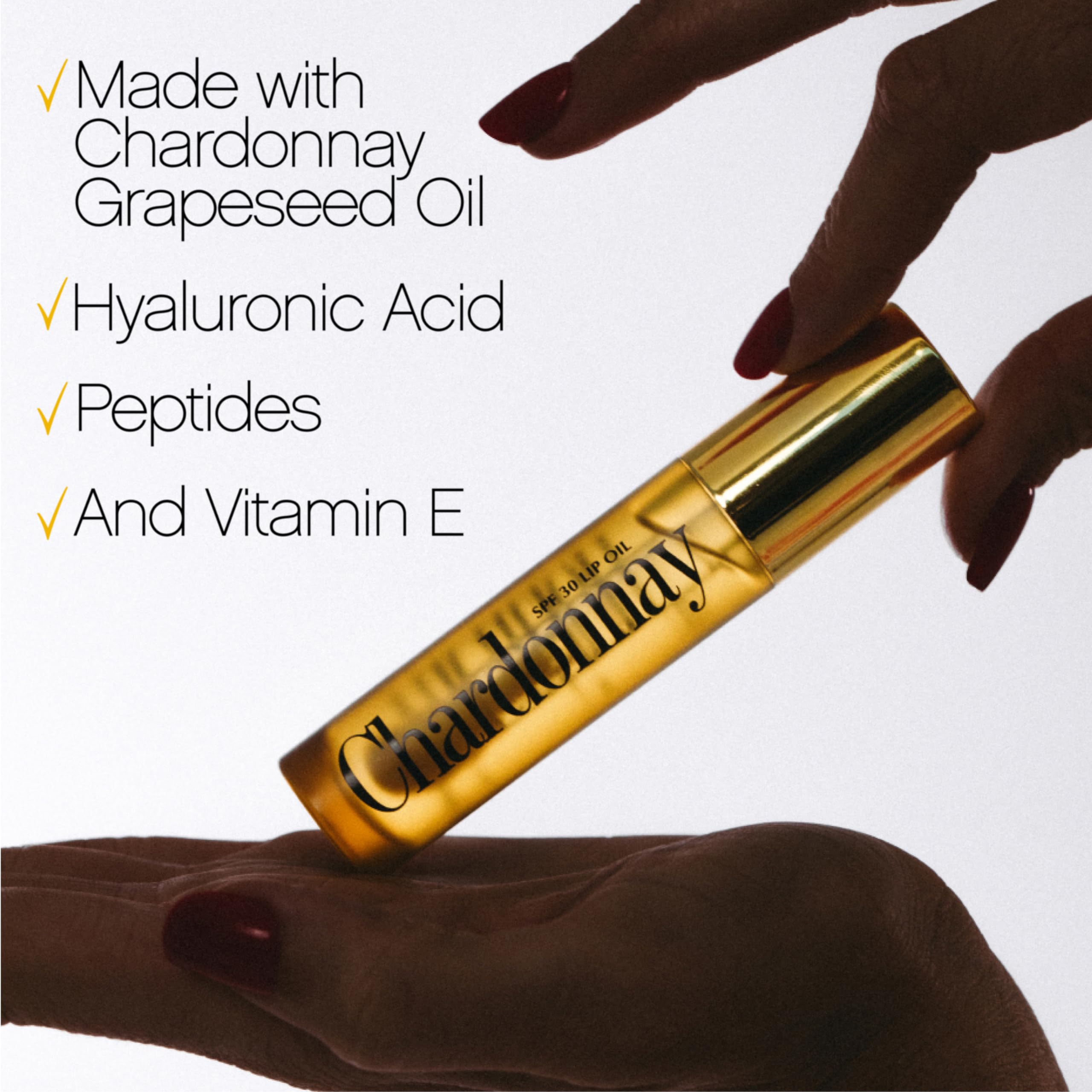 VACATION Chardonnay Lip Oil SPF 30, Sunscreen for Lips, Hydrating, Caramel Vanilla Flavored Lip Gloss, Clear Plumper, Non-Sticky, Vegan, 0.2 Fl. Oz. (Pack of 2) Halalzen