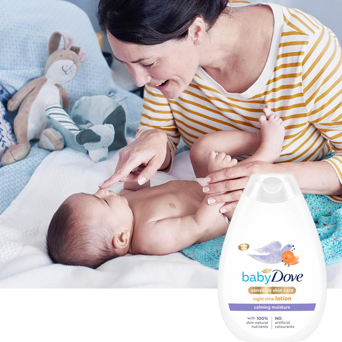 Baby Dove Calming Night Time Lotion – Gentle Chamomile Baby Moisturiser for Sensitive Skin, Relaxes & Soothe Before Bed, 3 x 400ml Halalzen
