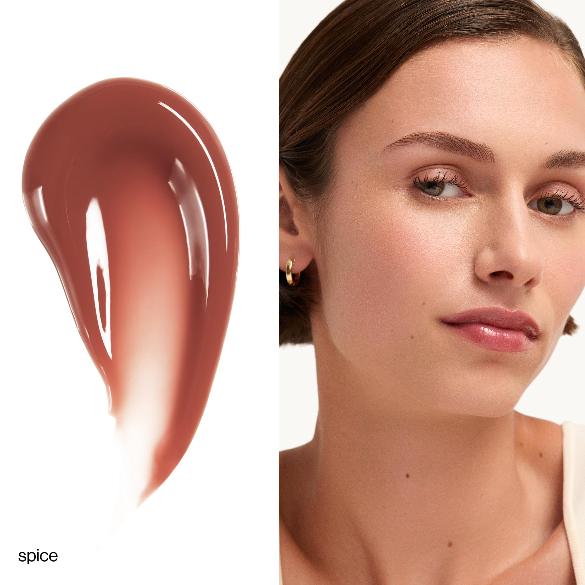 goop Beauty Hydra-Barrier Gel Gloss | Hydrating Lip Gloss to Moisturize & Plump Lips | Hyaluronic Acid & Vitamin E | Glaze - Palest Clear Pink | 0.13 oz