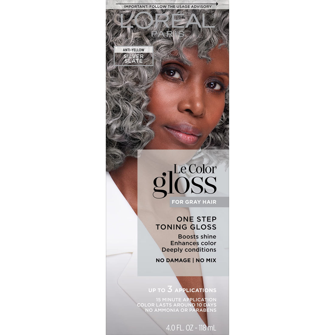 L’Oreal Paris Le Color Gloss One Step In-Shower Toning Hair Gloss for Bleached Hair, Neutralizes Brass, Conditions & Boosts Shine, Platinum Pearl, 4 Ounce