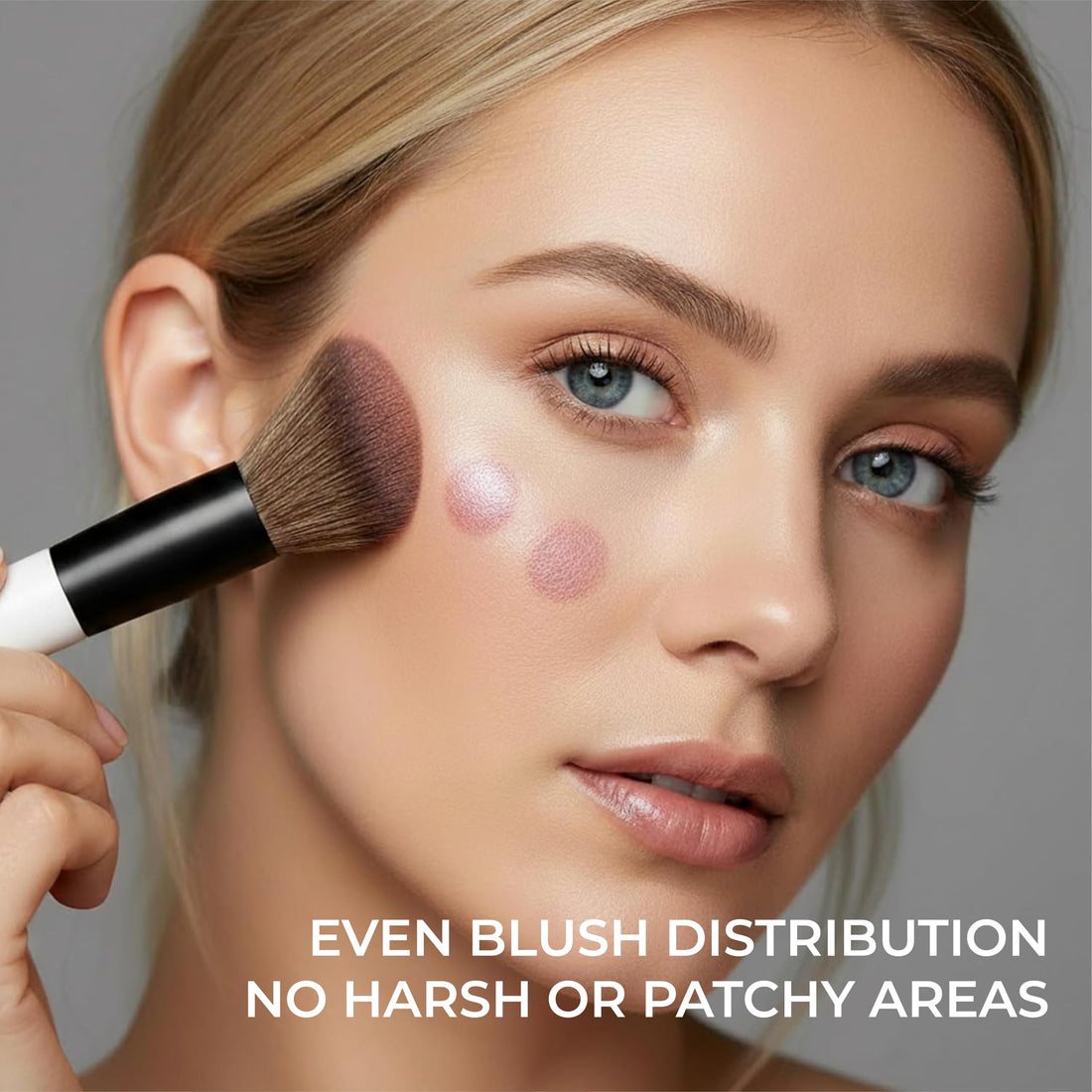 LAMORA Concealer Makeup Brush Under Eye - Angled Flat Top Kabuki Nose Contour Brush - Ideal for Concealing Blending Setting Buffing with Powder Liquid Cream Cosmetic - Small Makeup Foundation Brush Halalzen