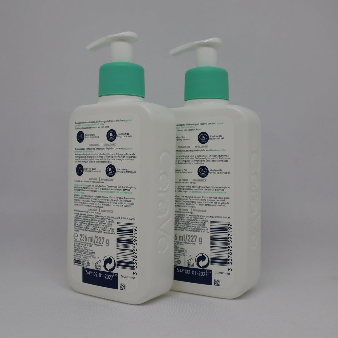 CeraVe Foaming Cleanser for Normal to Oily Skin with Niacinamide and 3 Essential Ceramides