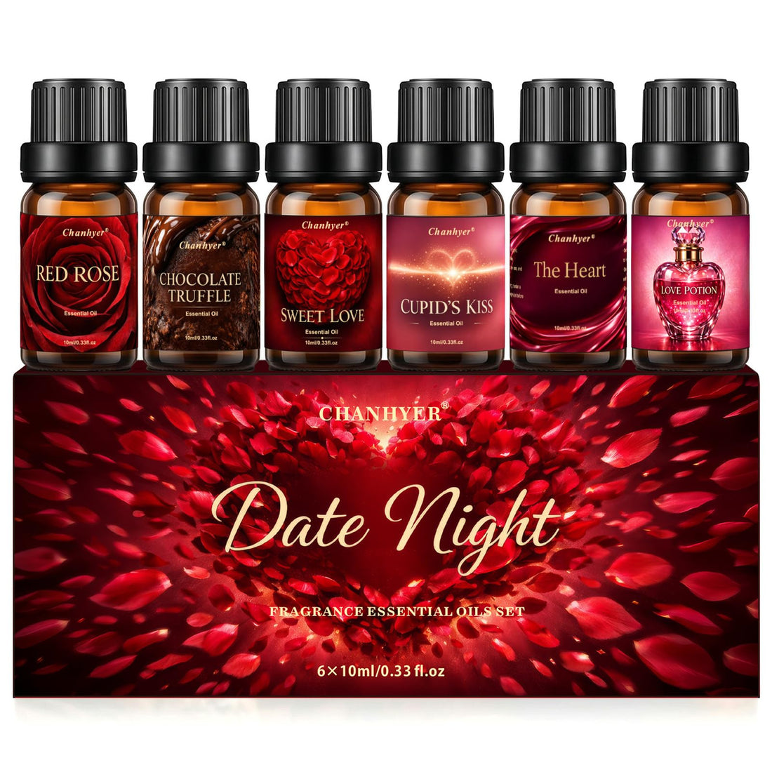 Hotel Collection Essential Oils for Diffusers for Home - 6 x 10 ml Luxury Scented Oil Set with Luxury Night,Jasmine Peppermint,White Tea,Citrus Happiness,My Way,Hotel Lobby,Gift for Women and Men