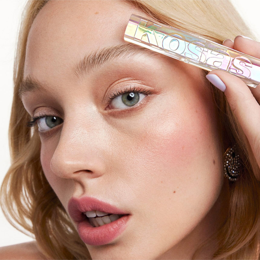 Kosas Air Brow Tinted Eyebrow Gel – Volumizing Brow Gel with Flexible Long-Lasting Hold, Soft Brown