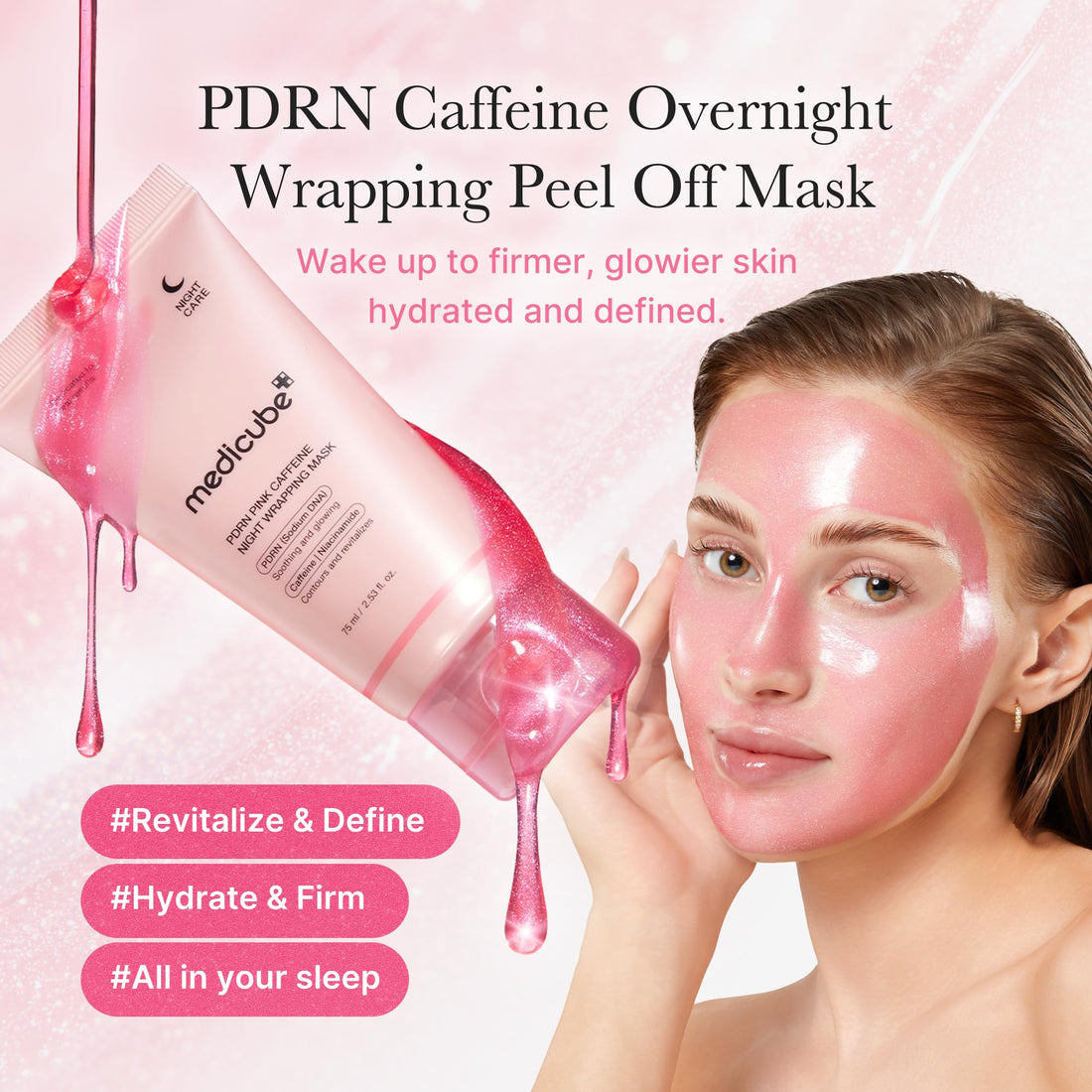 medicube Wrapping Mask Collagen Overnight Peel Off Facial Mask | Elasticity & Hydration Care For Firmer-Looking, Radiant Skin | Hydrolyzed Collagen For Glowing Skin | Korean Skin Care, 2.53 fl.oz