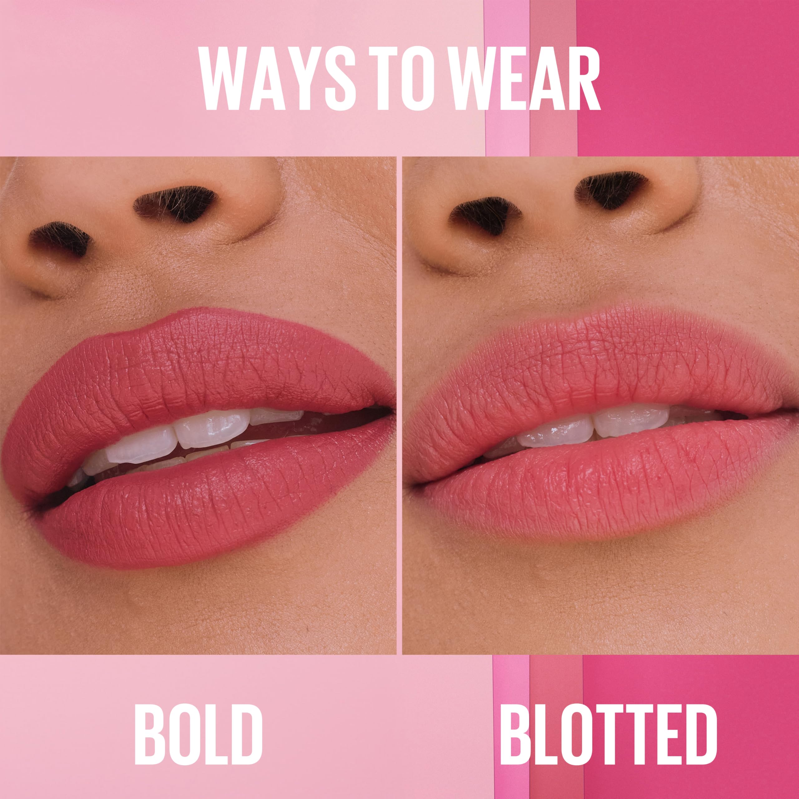 MAYBELLINE Serum-Lippenstift, Feuchtigkeitsspendendes Lippen-Make-up mit 8 Stunden Lippenauffüllender Feuchtigkeit mit Hyaluronsäure + Öl-Mischung, Wild Card (Mitteltoniges Rot Matt)