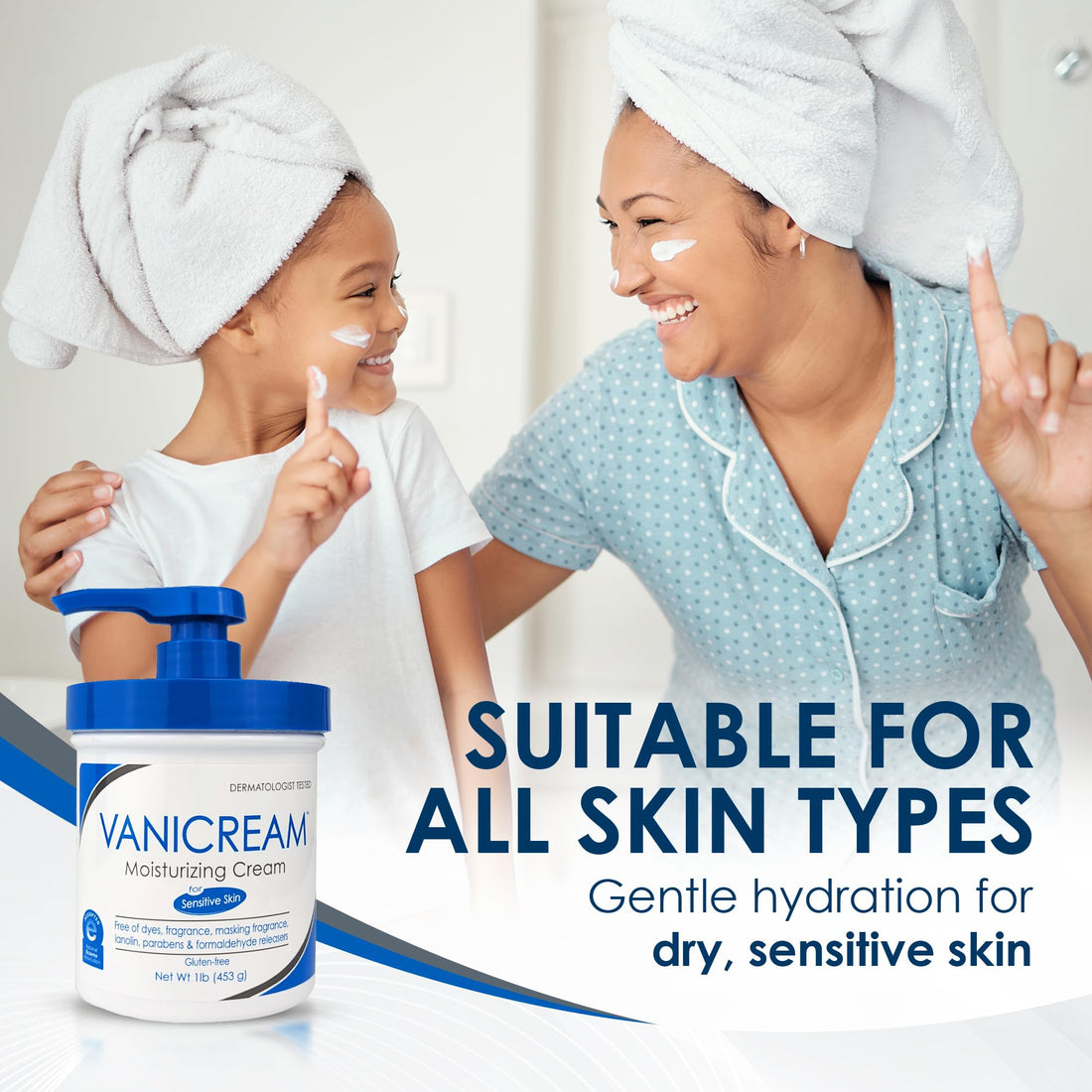 Vanicream Moisturizing Skin Cream with Pump Dispenser - 16 fl oz (1 lb) - Moisturizer Formulated Without Common Irritants for Those with Sensitive Skin Halalzen