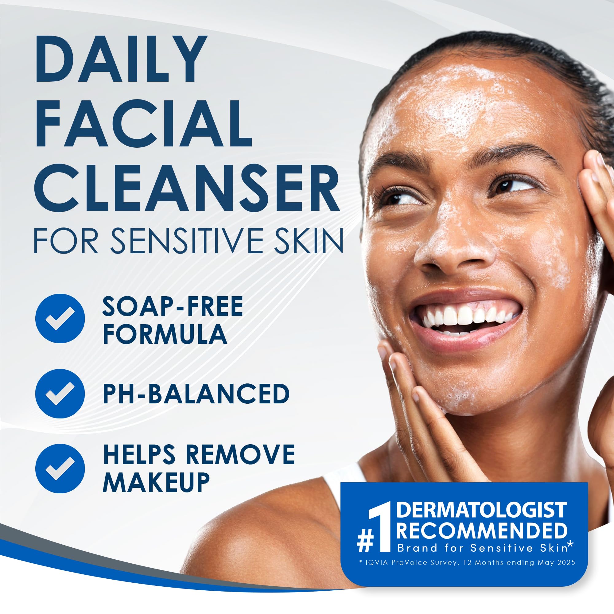 Vanicream Gentle Facial Cleanser with Pump Dispenser - 8 fl oz - Formulated Without Common Irritants for Those with Sensitive Skin