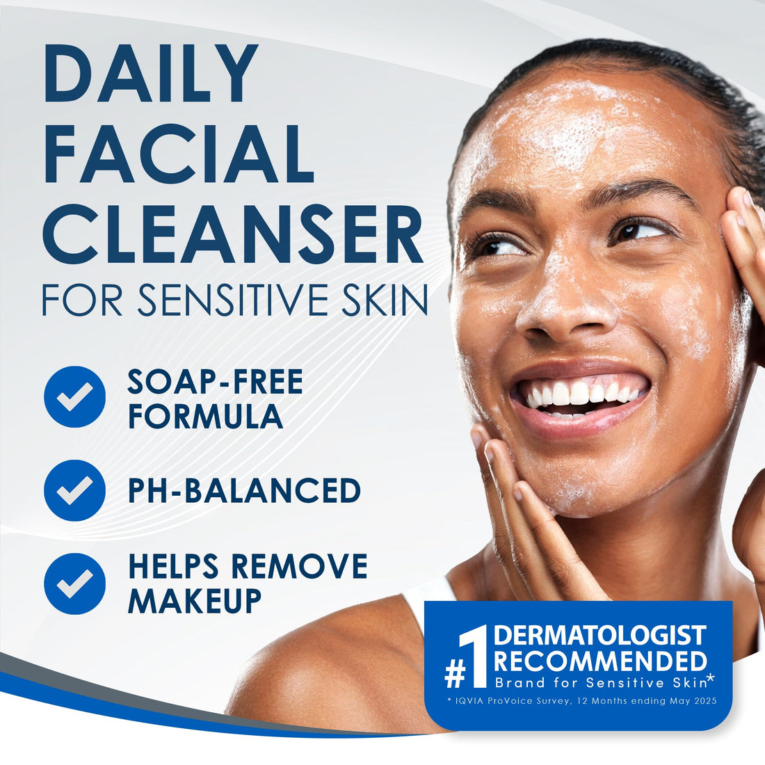 Vanicream Gentle Facial Cleanser with Pump Dispenser - 8 fl oz - Formulated Without Common Irritants for Those with Sensitive Skin