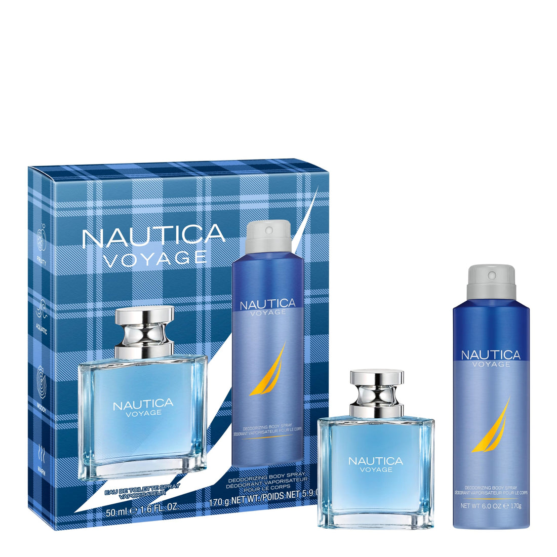 Nautica Voyage Eau De Toilette, Cologne et Parfum Pour Homme, Senteur Fraîche, Romantique, Fruitée avec des Notes Boisées et Aquatiques de Pomme, Lotus d'eau, Bois de Cèdre et Musc Idéal pour un Usage Quotidien, Longue Tenue 98 ml
