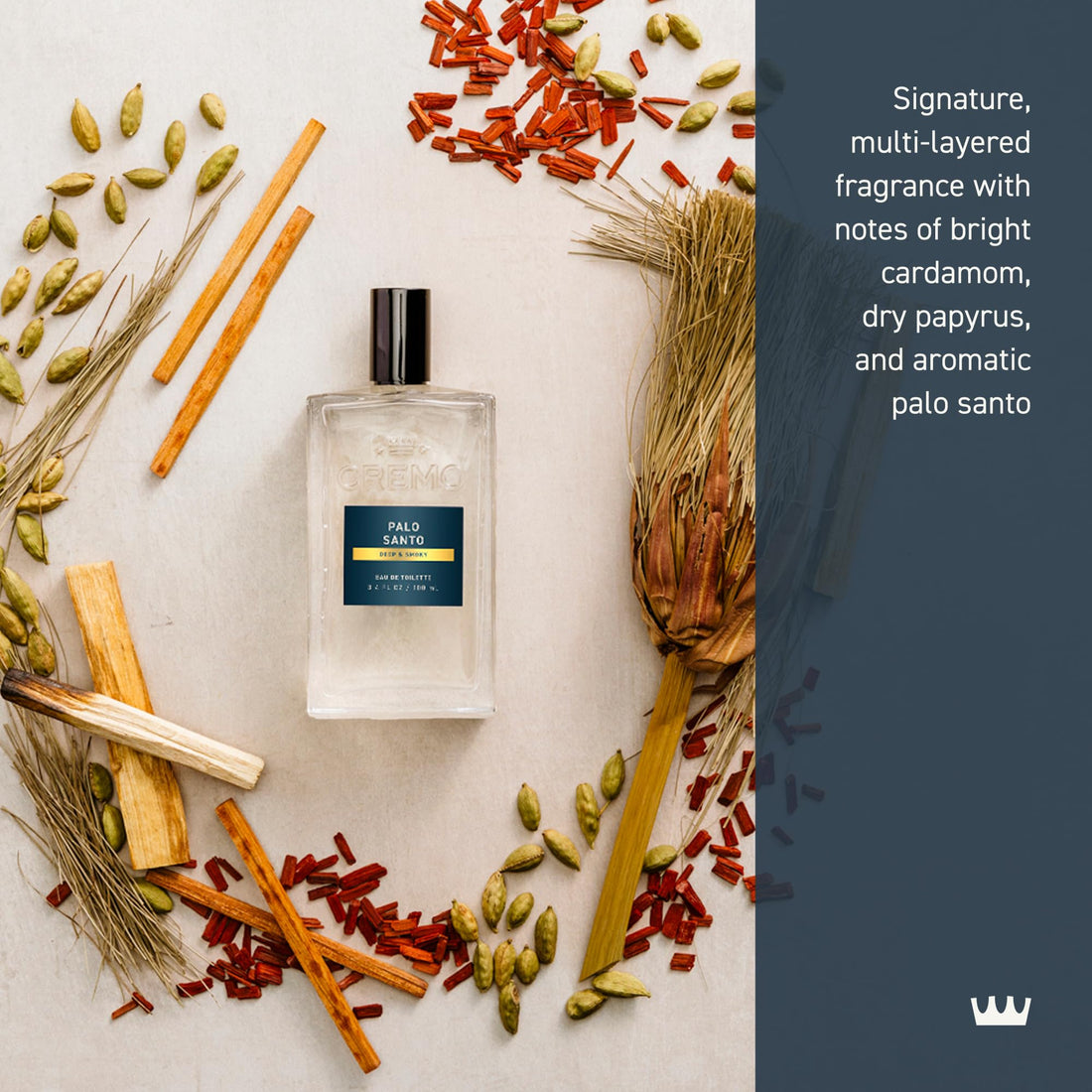 Cremo Cologne Homme - Eau de Cologne en Spray Épices et Vanille Noire pour Homme, Une Explosion d'Épices Vibrantes, de Bois Foncés et de Vanille Noire, Parfums Homme Signature Multi-Couches, 100 ml