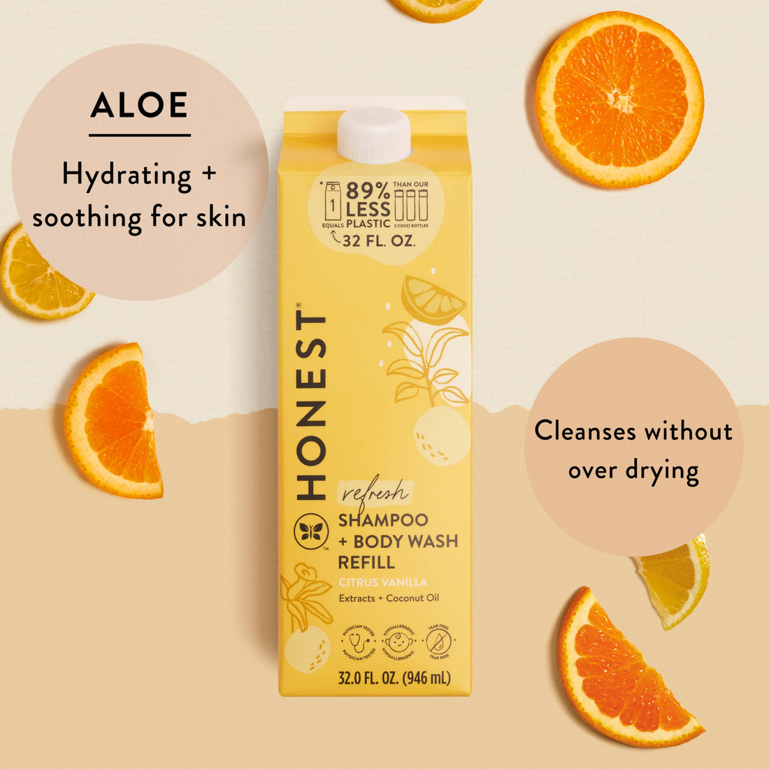 The Honest Company 2-in-1 Cleansing Shampoo Body Wash Gentle for Baby, Naturally Derived, Tear-free, Hypoallergenic, Lavender Calm, 18 fl oz Halalzen