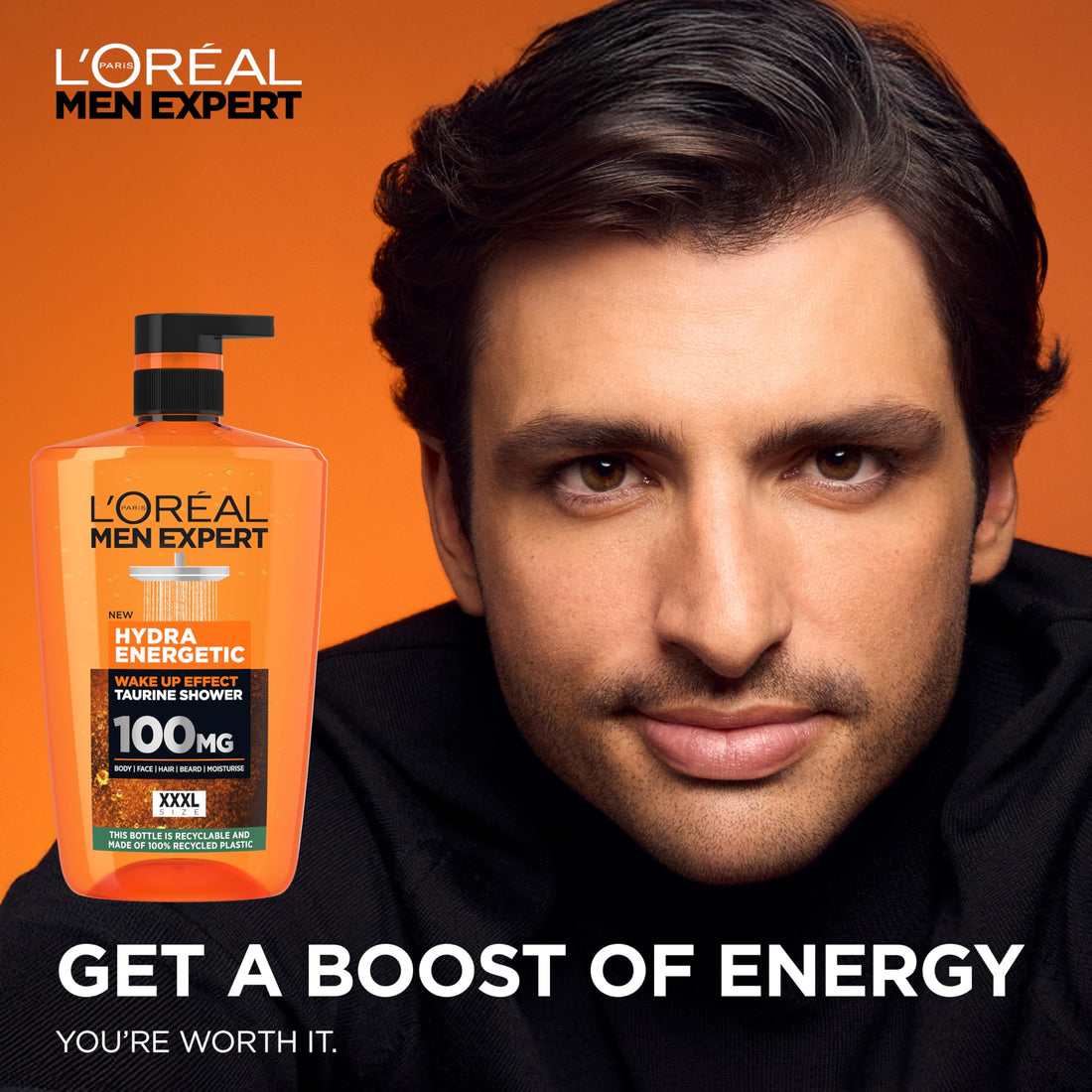 L'Oréal Men Expert, Pure Carbon, 5-in-1 XXXL Shower Gel, A Total Action Body, Face, Hair Wash, Shave and Moisturiser Powered By Carbon, Total 5-in-1 Action, Large 1L Pump