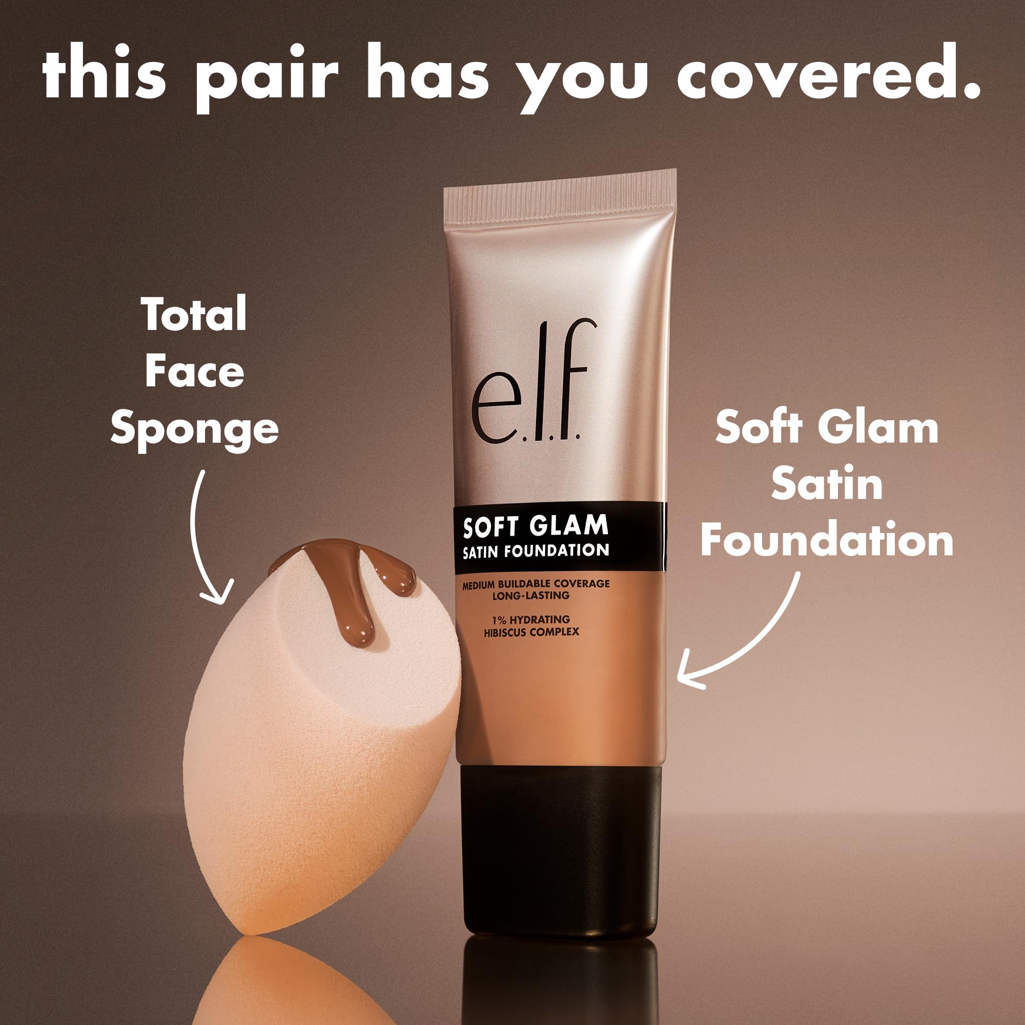e.l.f. Soft Glam Foundation, Medium Coverage, Long-Lasting & Buildable Foundation For A Smooth, Satin Finish, Vegan & Cruelty-Free, 25 Light Neutral Halalzen