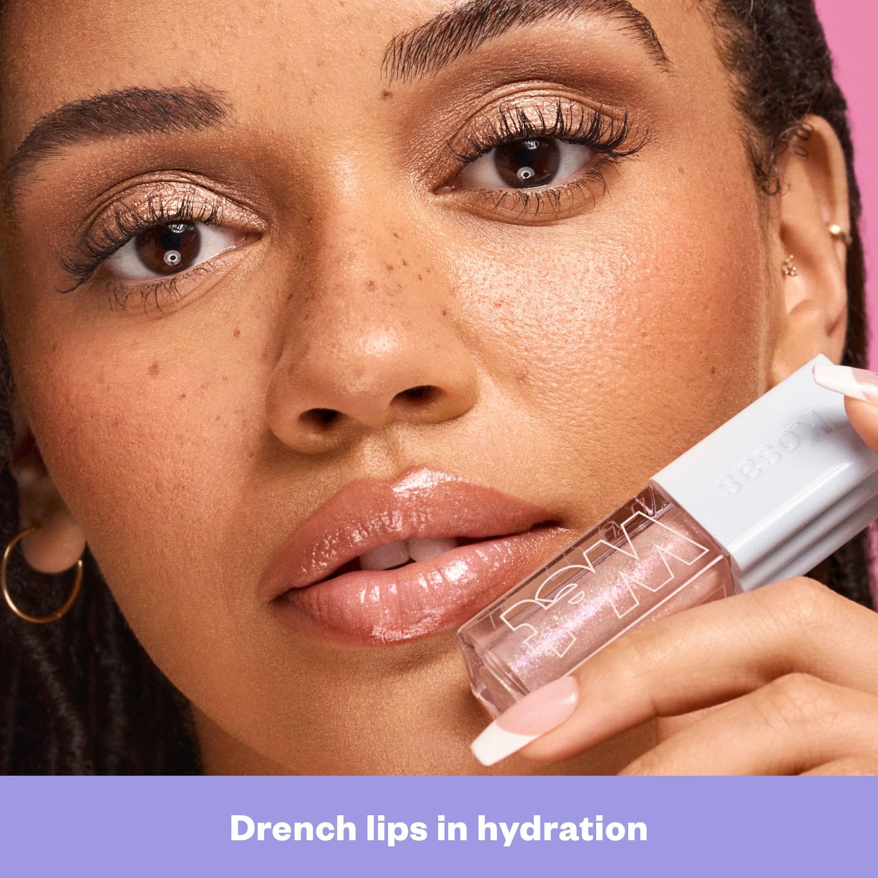 Kosas Wet Lip Oil Gloss - Hydrating Lip Plumping Treatment with Hyaluronic Acid & Peptides, Non-Sticky Finish (Malibu) Halalzen
