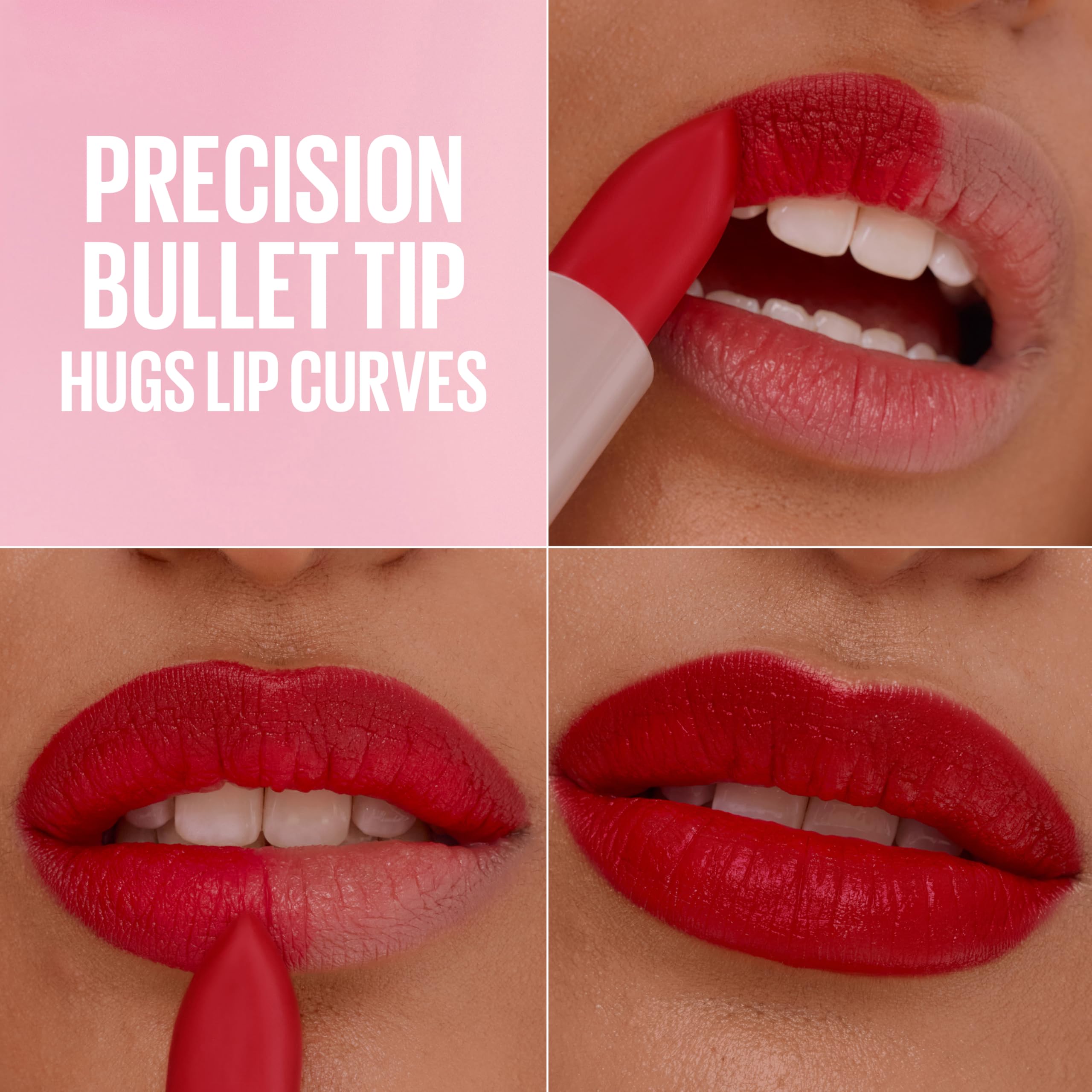 MAYBELLINE Serum-Lippenstift, Feuchtigkeitsspendendes Lippen-Make-up mit 8 Stunden Lippenauffüllender Feuchtigkeit mit Hyaluronsäure + Öl-Mischung, Wild Card (Mitteltoniges Rot Matt)