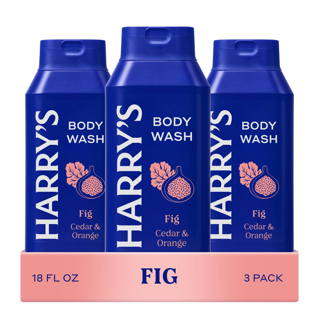 Harry's Men's Body Wash, Fig, 532ml, Pack of 3, Shower Gel for Men - No Parabens, Sulfates or Dyes