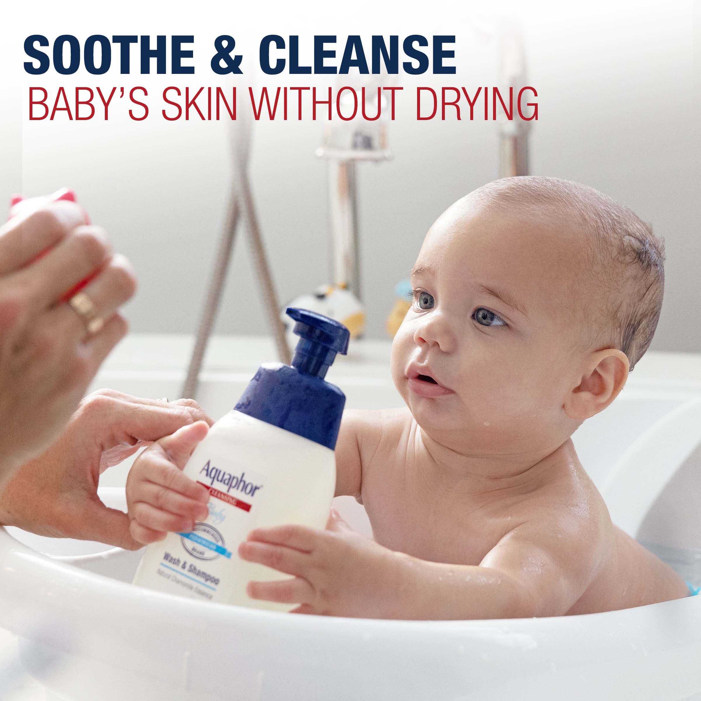 Aquaphor Baby Wash and Shampoo, Unscented Baby Shampoo and Wash, 25.4 Fl Oz Pump Bottle Halalzen