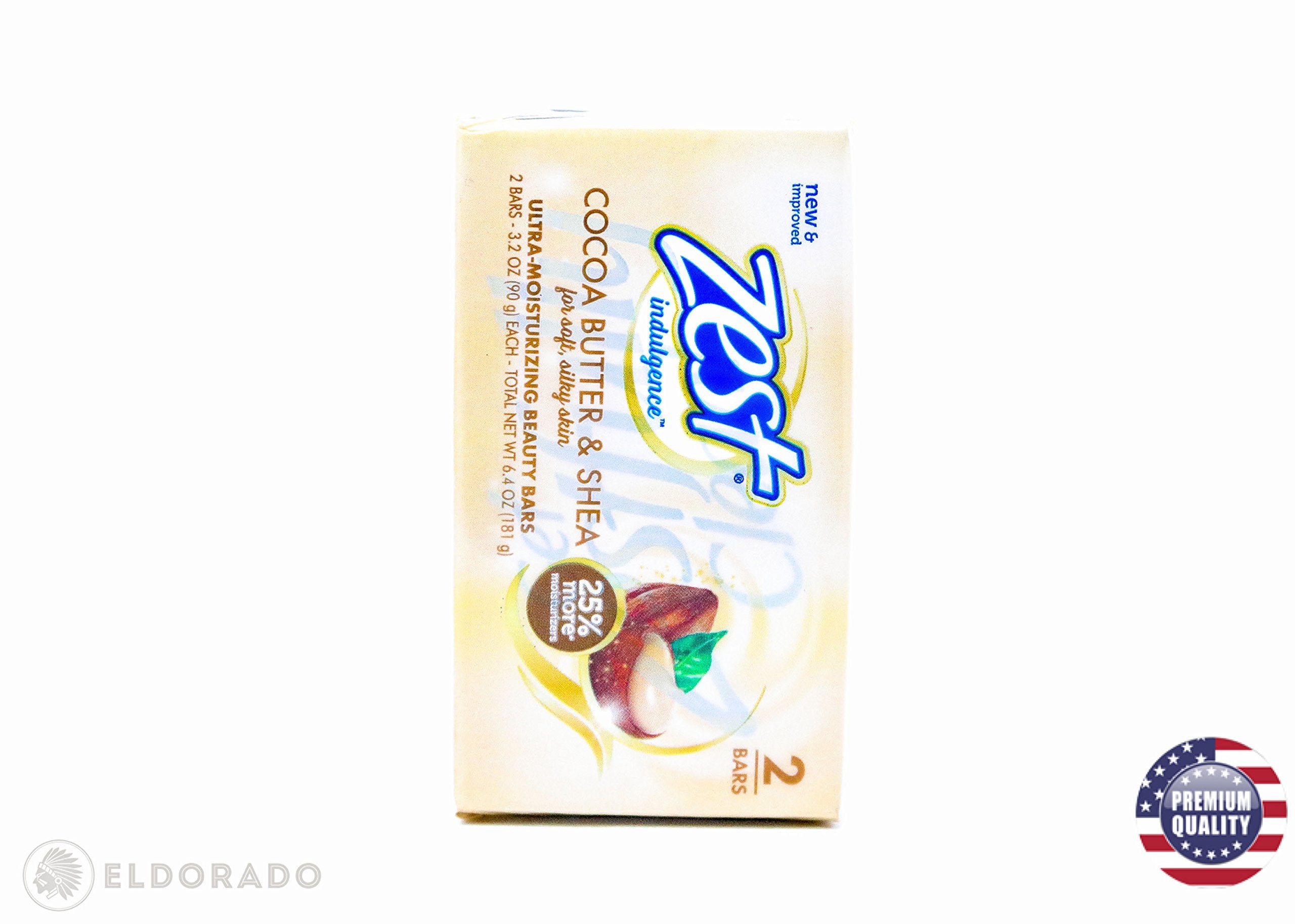 Zest Bar Soap - 8 Bars - Enriched With Cocoa Butter And Shea for Ultra Moisturizing Cleansing - Leaves Your Body Feeling Silky Smooth And Deeply Moisturized