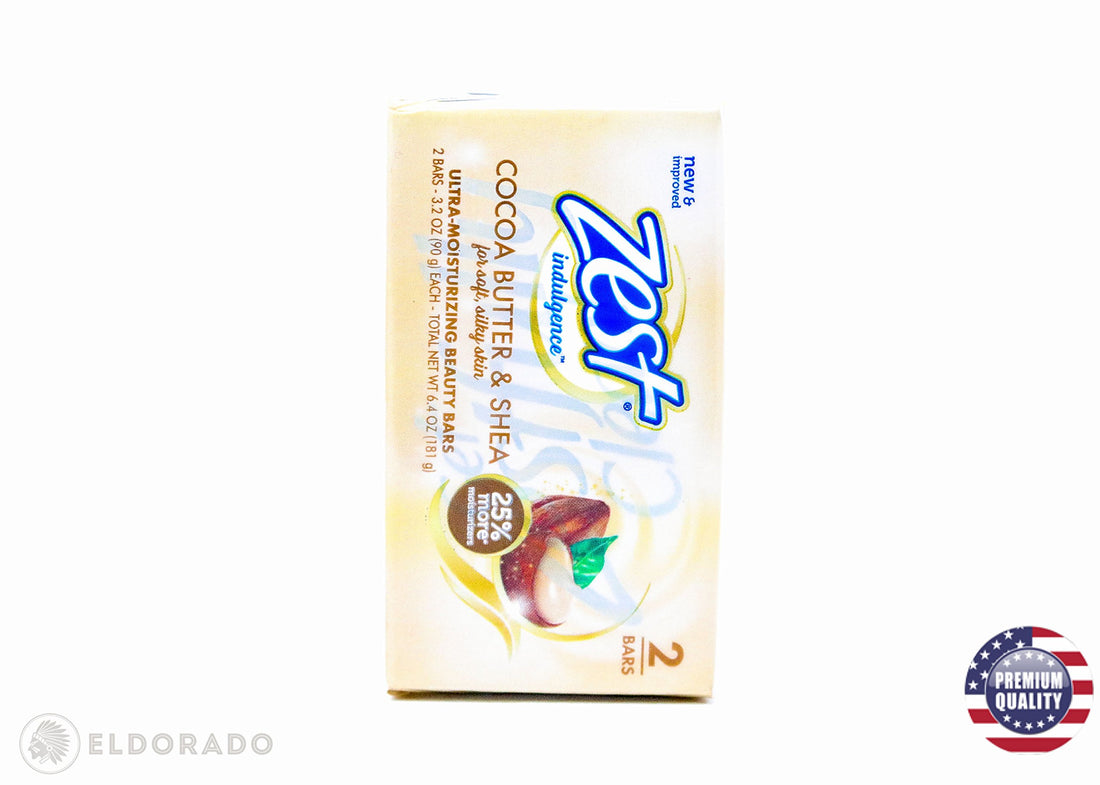 Zest Bar Soap - 8 Bars - Enriched With Cocoa Butter And Shea for Ultra Moisturizing Cleansing - Leaves Your Body Feeling Silky Smooth And Deeply Moisturized
