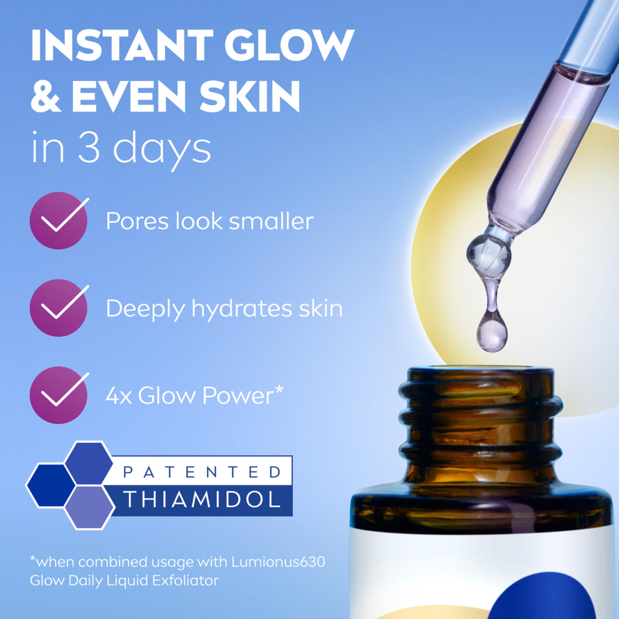 NIVEA Luminous 630 Even Glow Serum with Thiamidol 30ml, Serum for Face with Niacinamide and Aloe Vera, Refines Pores and Hydrates for Clear, Glowing Skin