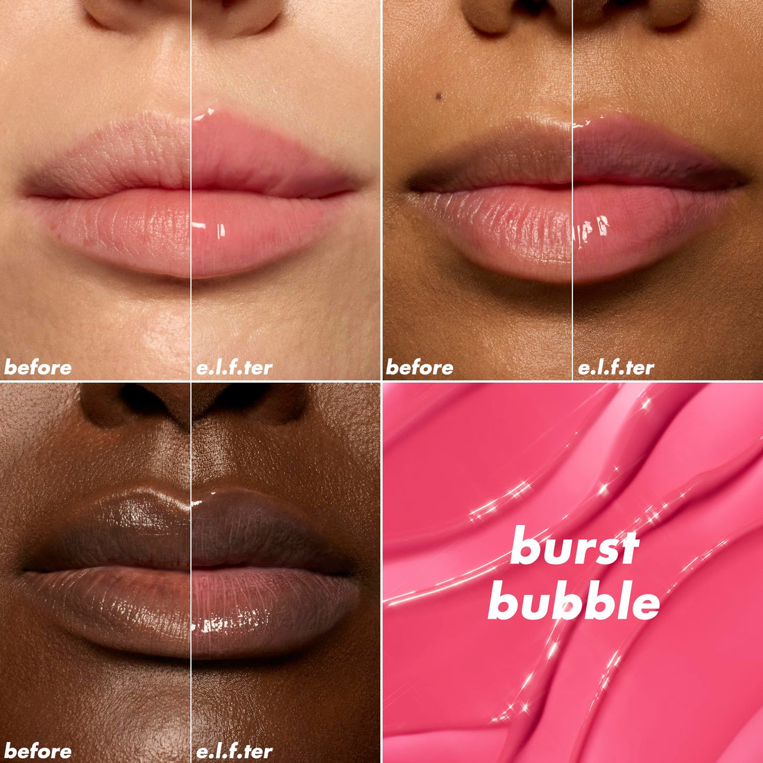 e.l.f. Glow Reviver Plumping Lip Oil, Tinted Lip Plumper for a High-Shine, Plump Finish, Infused with Jojoba Oil, Vegan & Cruelty-Free, Piggy Bank