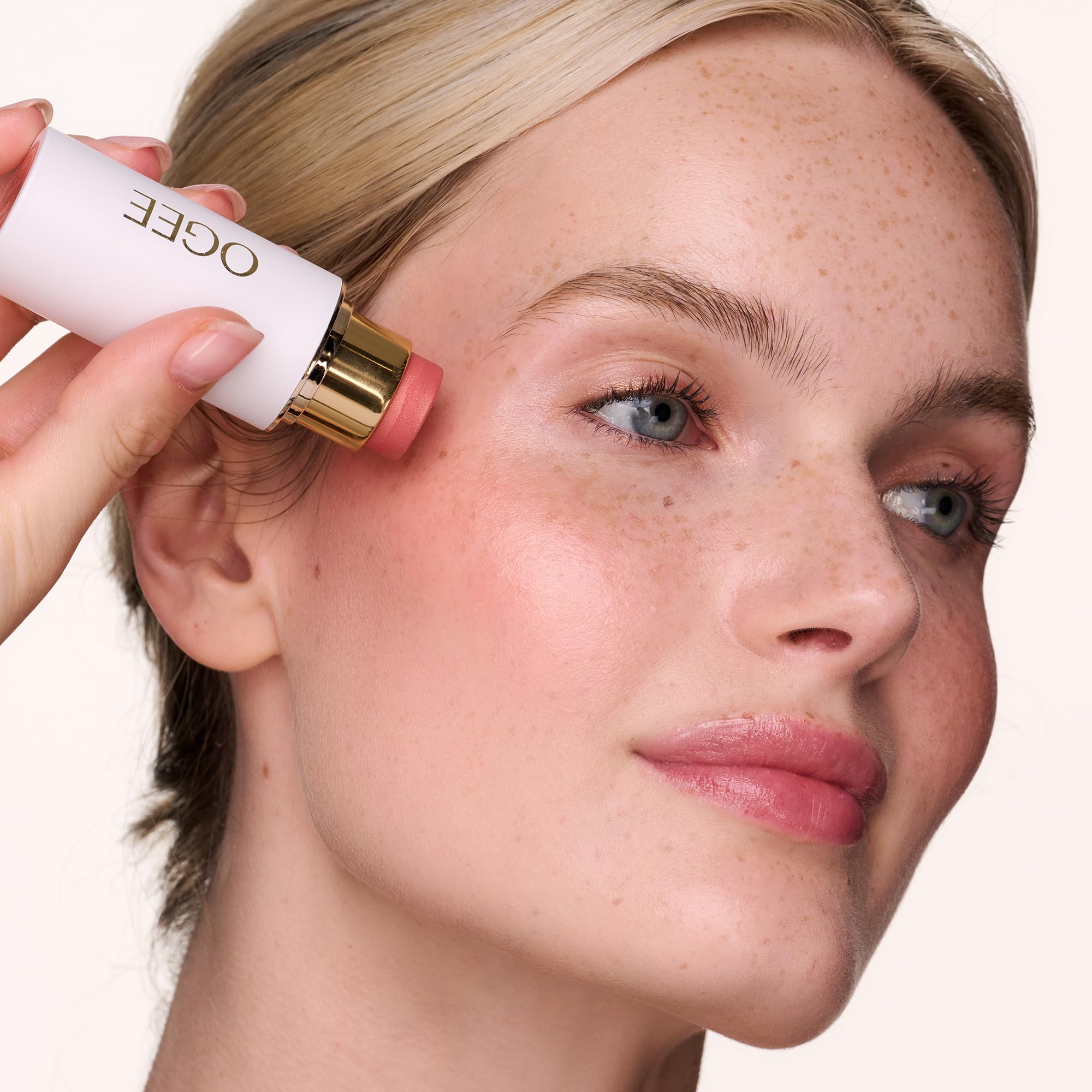 Ogee Beyond Clean Lip Gloss - Certified Organic Lip Gloss for Women - Effortlessly Plump, Hydrate & Add High-Shine Color, Freesia - Desert Rose Shimmer