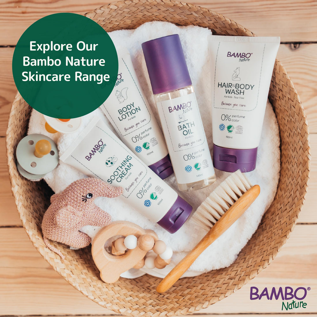 Bambo Nature Kids Shampoo and Body Wash, 150ml,Bath Wash For Sensitive Skin, Tear-Free Shampoo, Organic and Vegan For Clean and Happy Baby, Sustainable Products