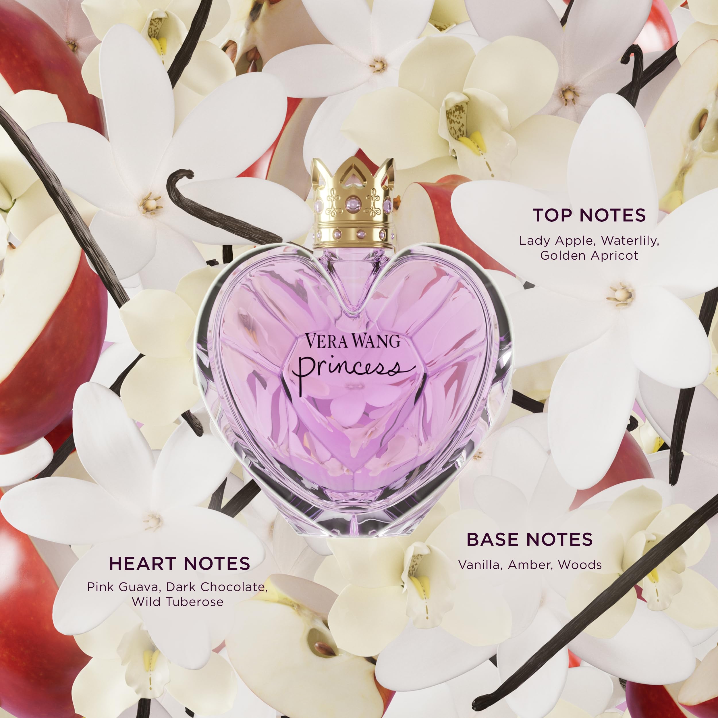 VERA WANG Princess - Eau de Toilette for Her - Fruity & Floral Fragrance with Notes of Lady Apple, Pink Guava and Vanilla - Medium Longevity - 100ml Halalzen