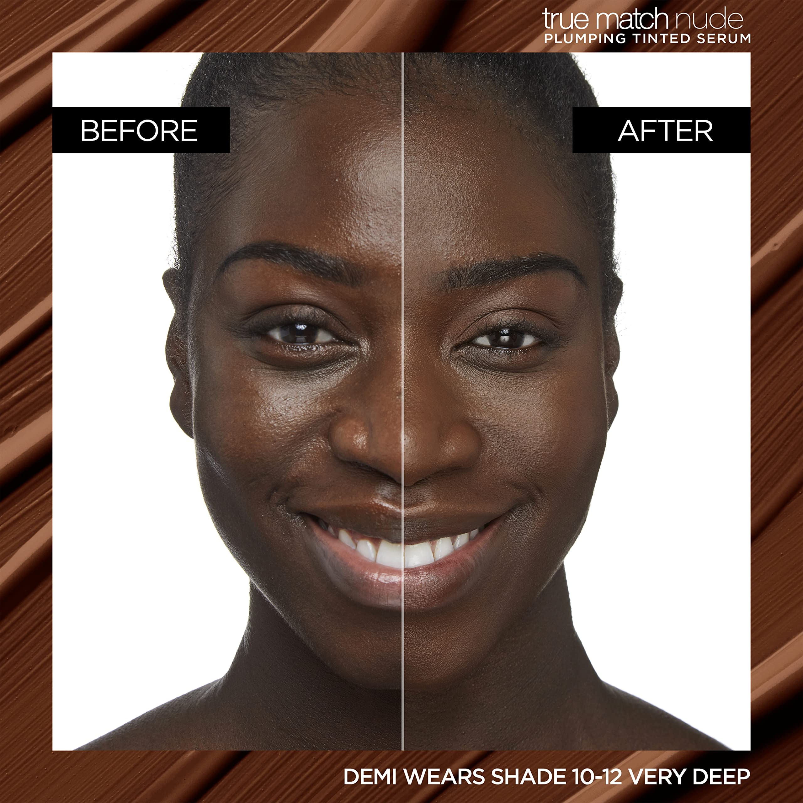 L'Oréal Paris Nude Tinted Serum for Face, Plumping and Hydrating Face Makeup, 1 Percent Pure Hyaluronic Acid, Nude Foundation to Cover, Replumps and Hydrates Skin in One Hour, Shade 4-5 Medium Halalzen