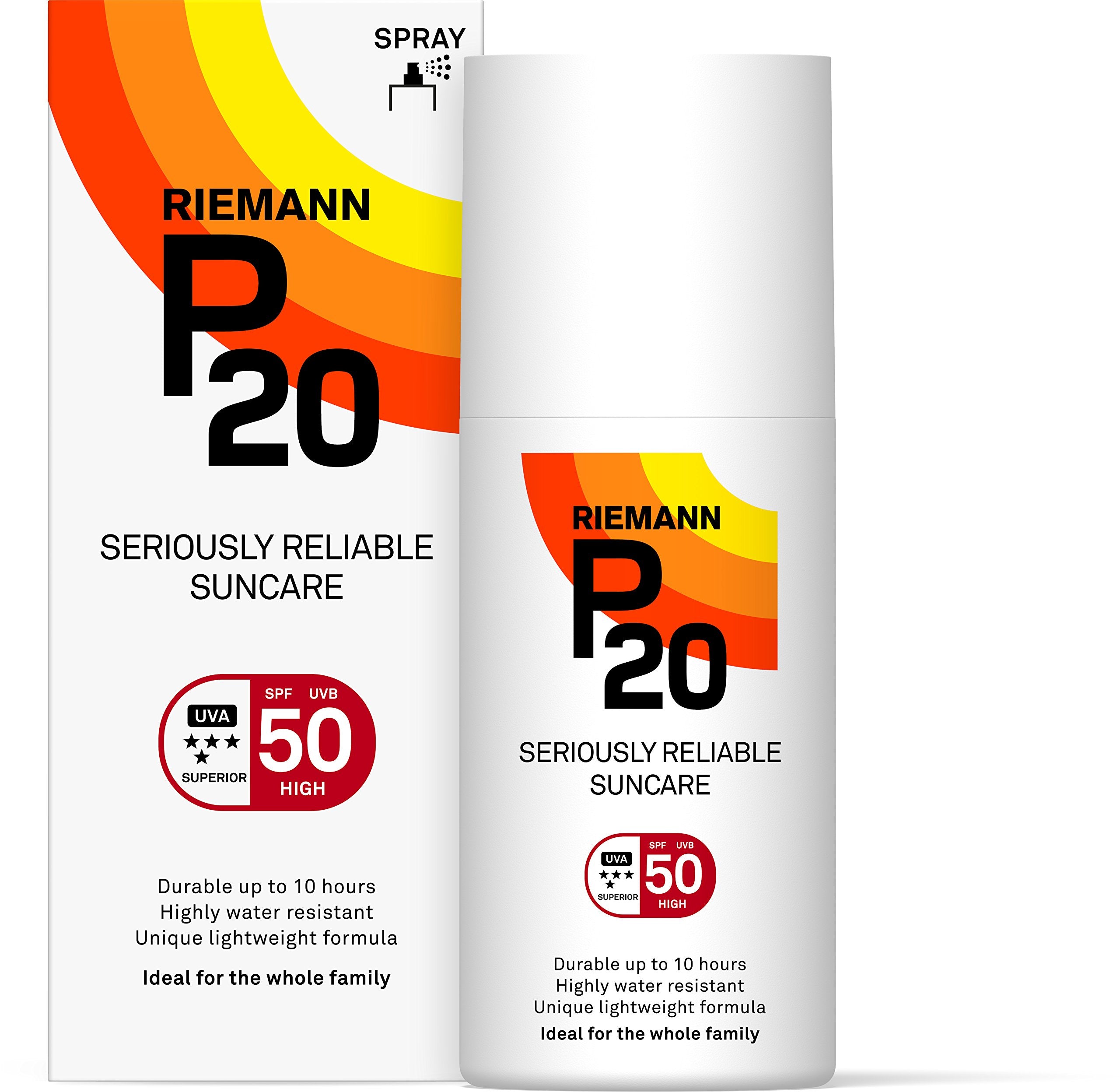 RIEMANN P20 Original SPF50+ Plus Spray 200ml | High UVA & UVB Protection Sunscreen Spray | Long Lasting Water Resistant Sun Care | Lightweight Daily Protection