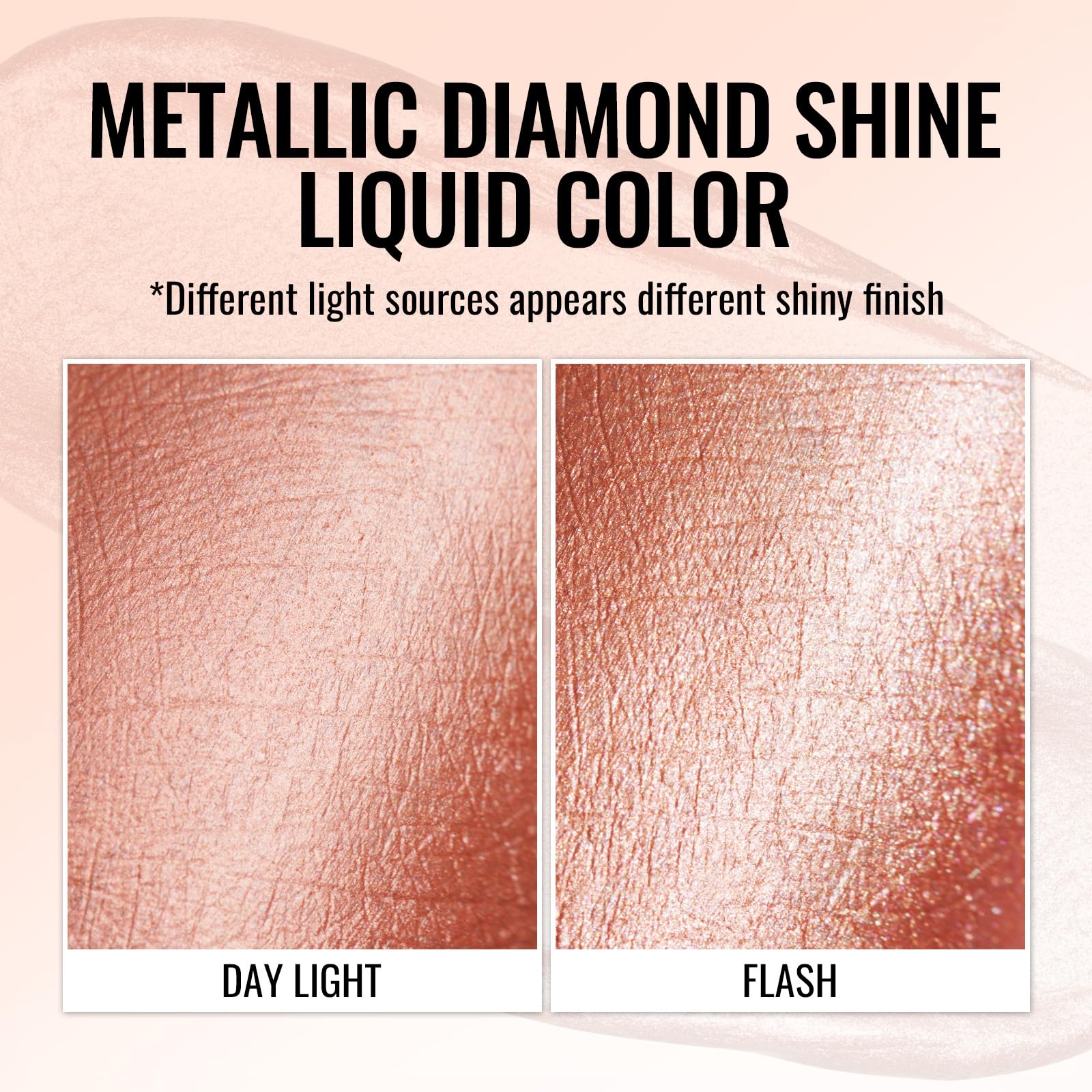 Oulac Metallic Diamond Shine Liquid Lip Gloss - Glitter Glossy for Lip & Eye, Long Lasting 24H + & Waterproof, Lightweight Lip Stain, 3D Metallic Finish, No Transfer, Vegan, 4.5ml,MD05 Loose Control Halalzen
