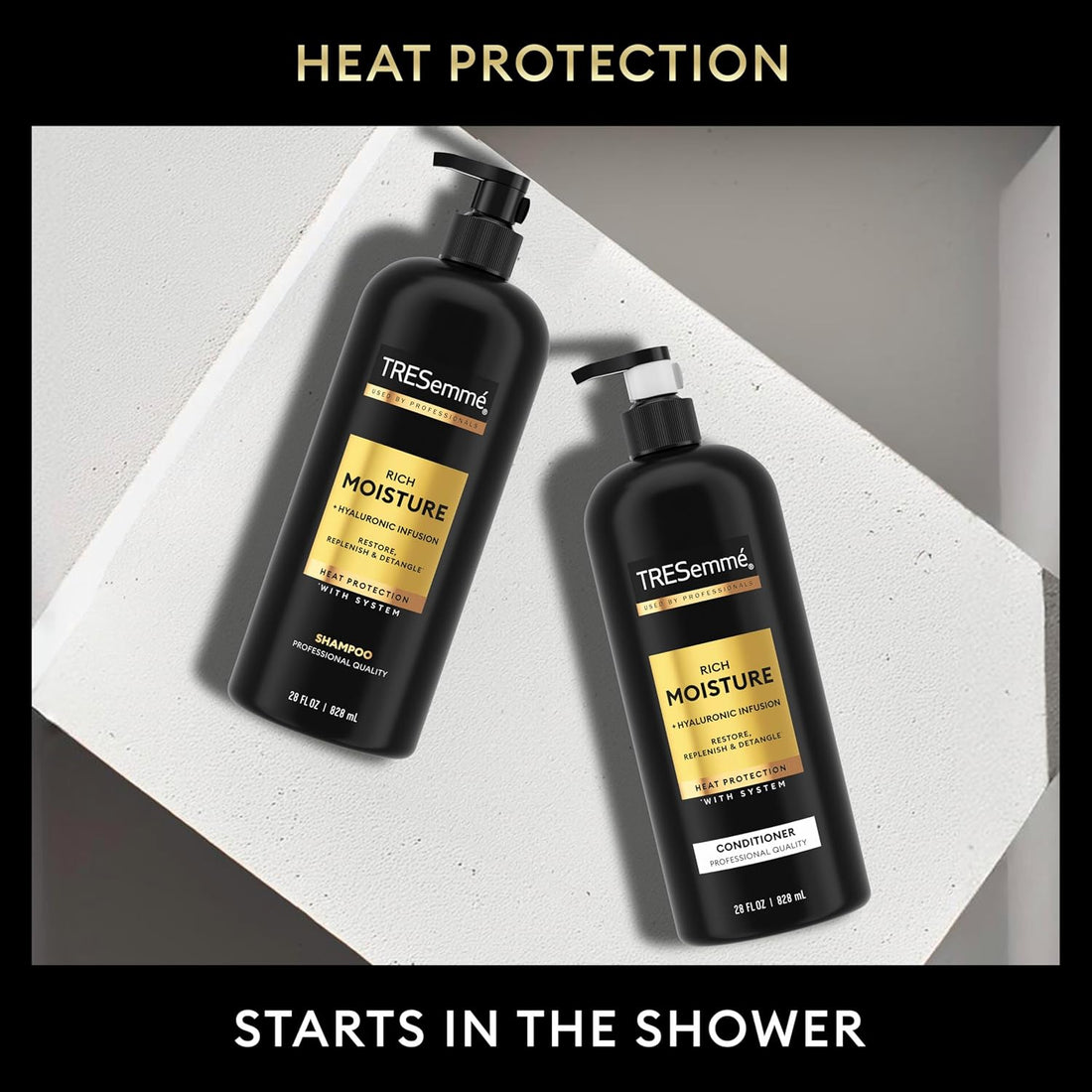 TRESemmé Rich Moisture Shampoo and Conditioner 2 Count Rich Moisture for Dry Hair Formulated With Vitamin E and Biotin 28 oz Halalzen
