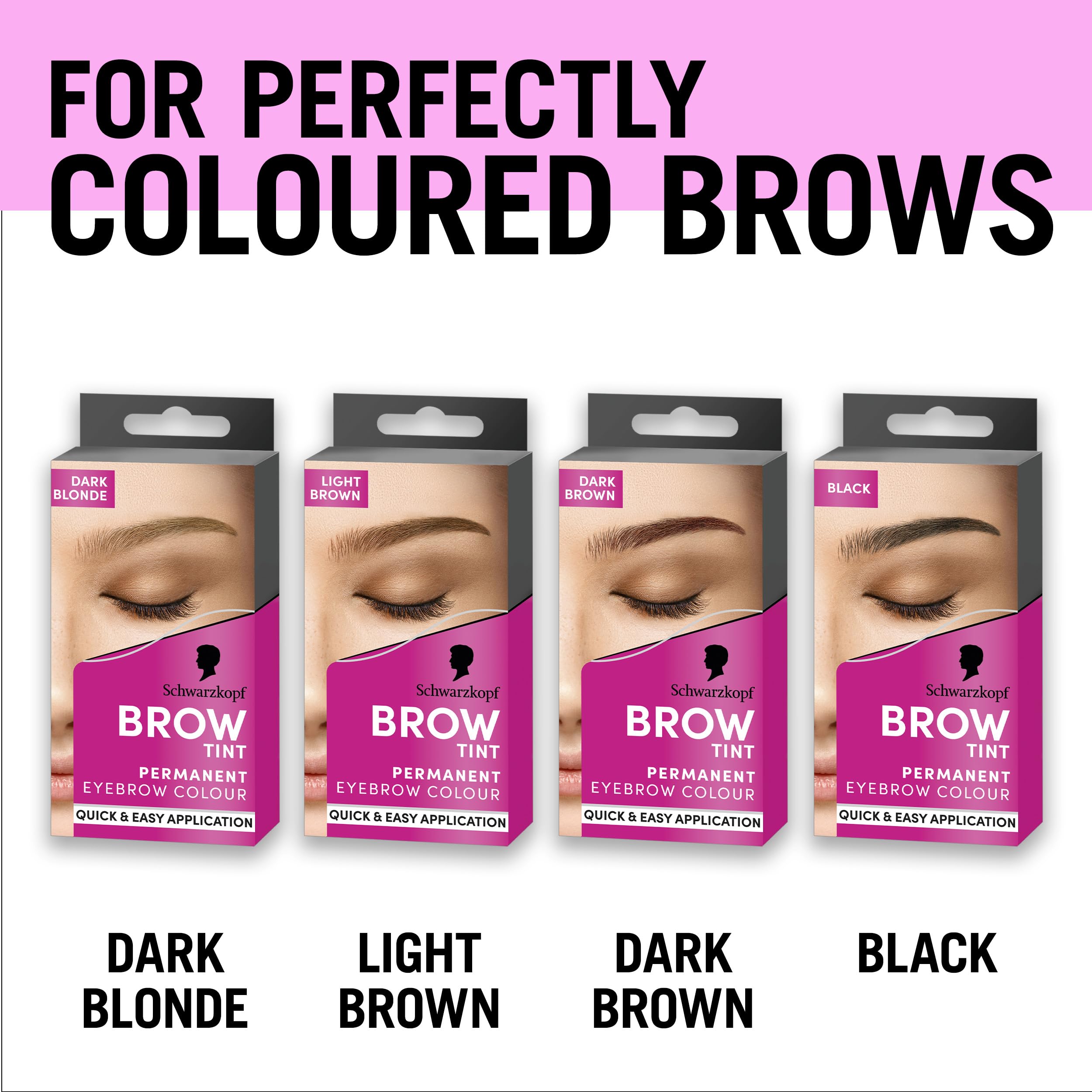 Schwarzkopf Brow Tint Dark Brown (10ml), Permanent Eyebrow Tint, Long-Lasting Intensity, Water- and Smudge-Proof, Easy Application Brow Tint for Up to 10 Applications, Vegan Formula